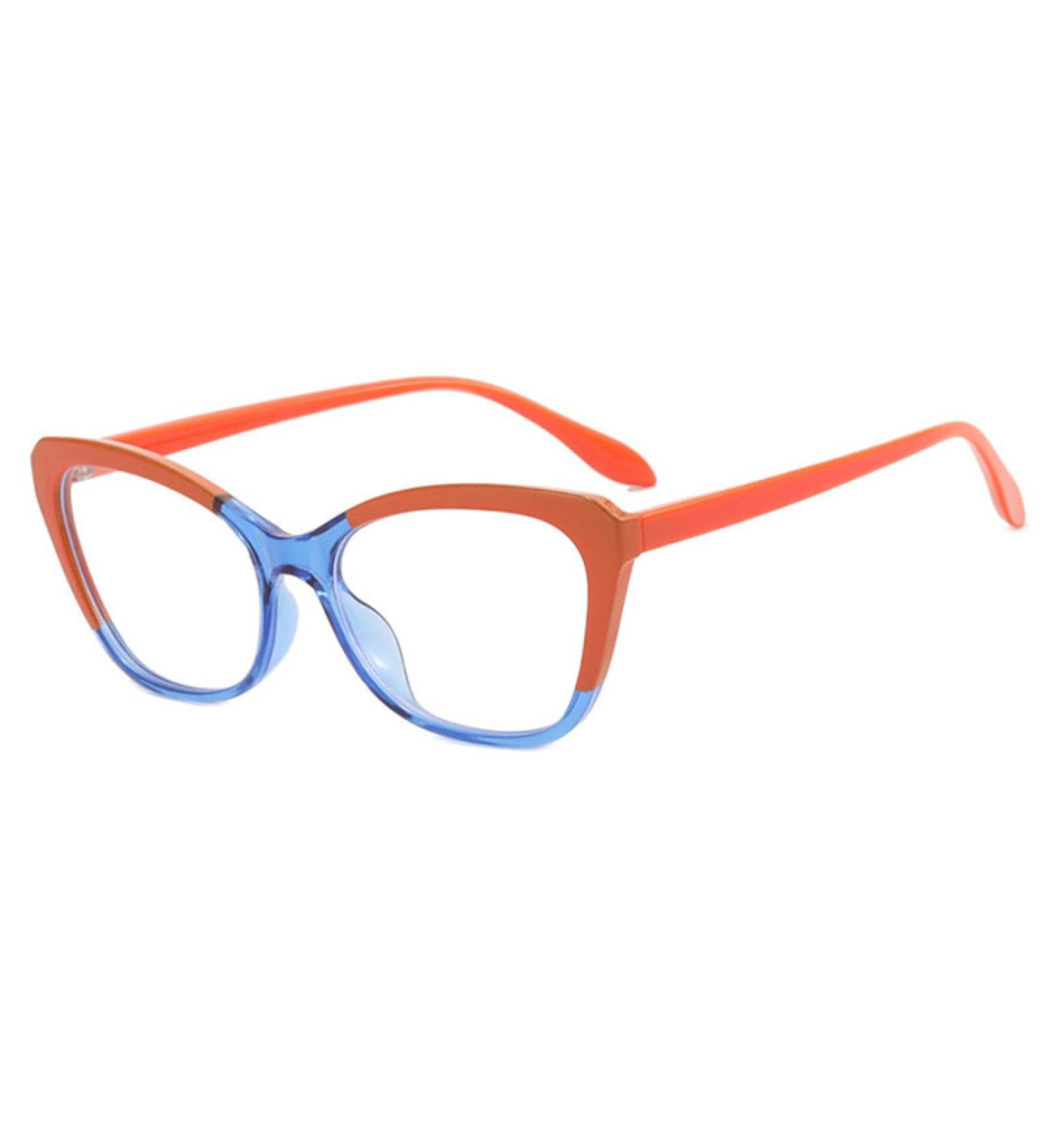 Buy SERONI TR90 Cat Eye Blue Light Blocking Glasses - Stylish Orange-Blue Anti UV Glasses for Men & Women | 56mm Reading & Computer Glasses - Buy Online on GoSupps.com