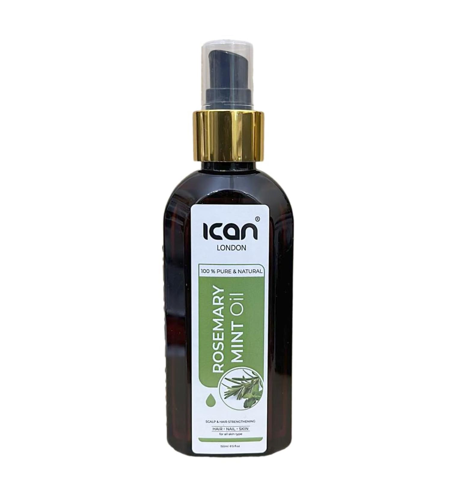 ican London Strengthening & Healthy Hair Growth Rosemary Mint Treatment Oil 150ml - Buy Online on GoSupps.com