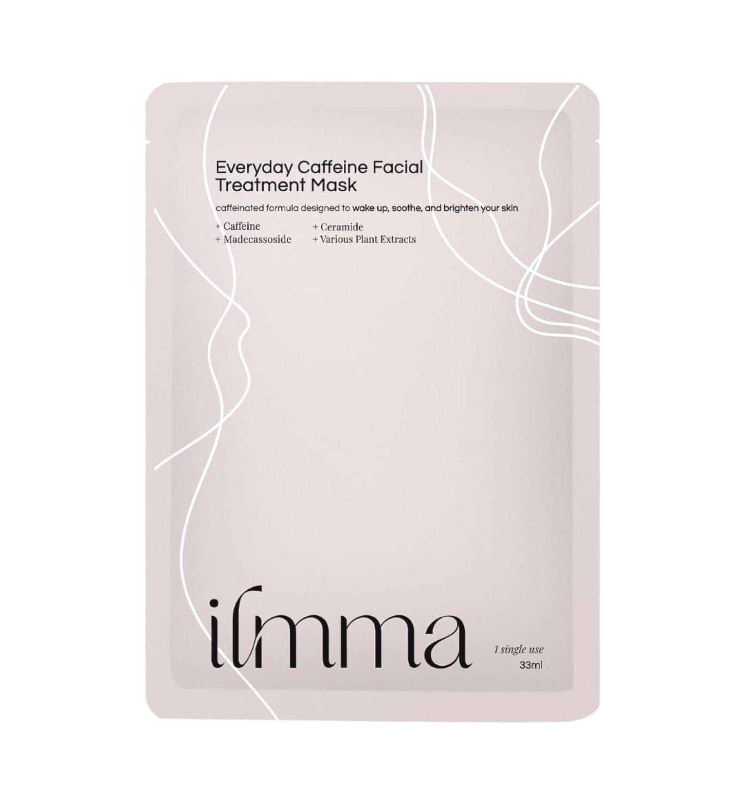 Everyday Caffeine Facial Treatment Mask - Hydrating Caffeinated Formula for All Skin Types | Ceramide & Plant Extracts | Men & Women (1 Sheet - Buy Online on GoSupps.com