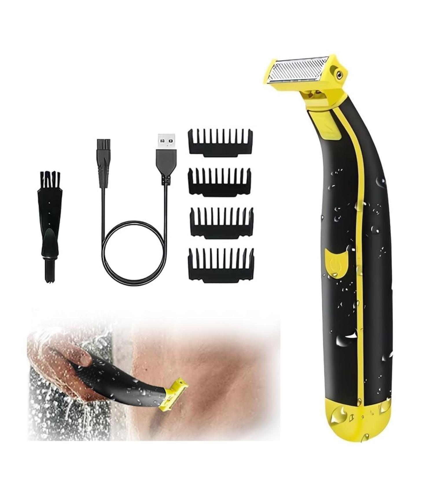 Shop Waterproof Wet & Dry Electric Shaver for Men - Rechargeable Rotary Facial & Body Shaver | Ergonomic Full Body Washable - Model #9 Black - Buy Online on GoSupps.com