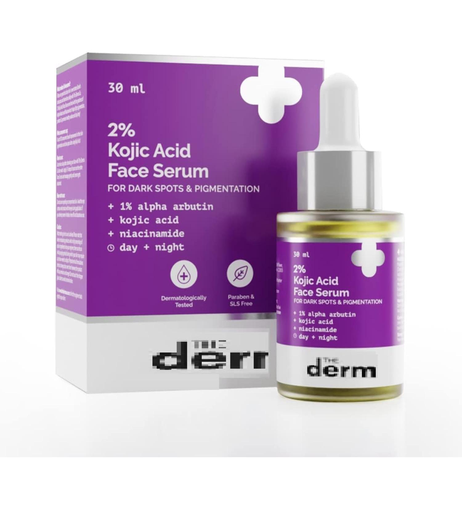 LOGY Co 2% Kojic Acid Face Serum With 1% Alpha Arbutin & Niacinamide For Dark Spots & Pigmentation 30mlQ - Buy Online on GoSupps.com