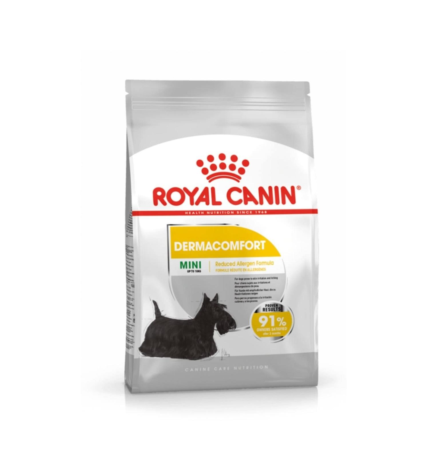 Royal Canin Adult Mini Dermacomfort Dry Dog Food 3kg - Buy Online on GoSupps.com