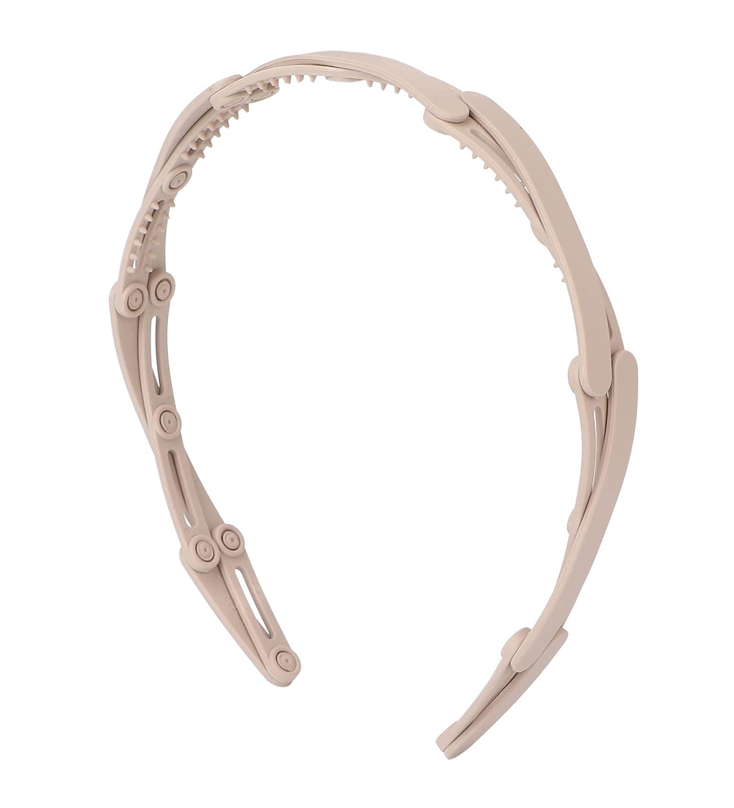 Foldable Headband Compact Folding Headband Retractable Pocket Headband Hair Hoops Headpiece for Girls(Khaki) - Buy Online on GoSupps.com