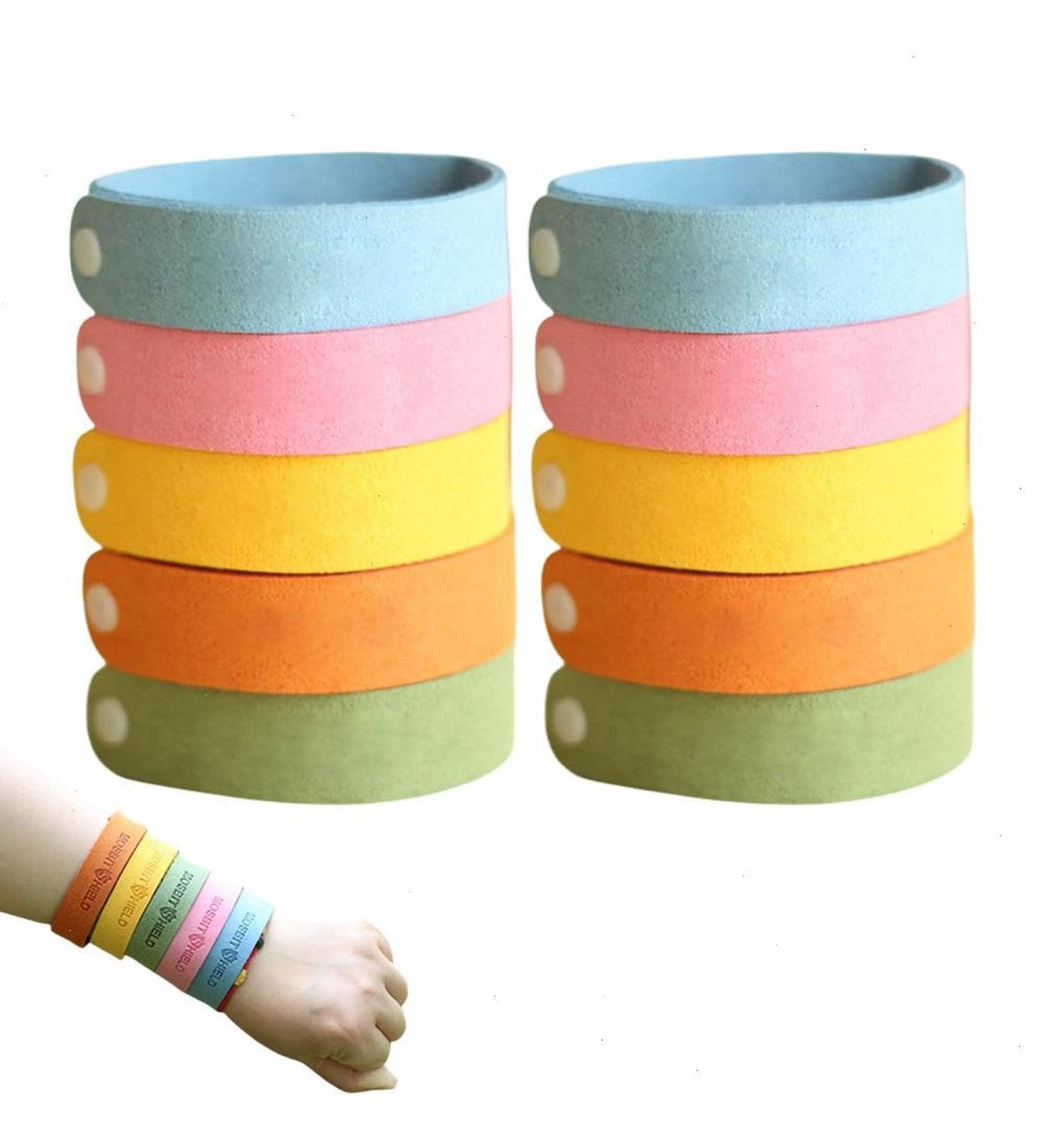 10-Pack DEET-Free Mosquito Protection Bracelets | Waterproof Insect Repellent - Safe for Adults & Kids - Buy Online on GoSupps.com