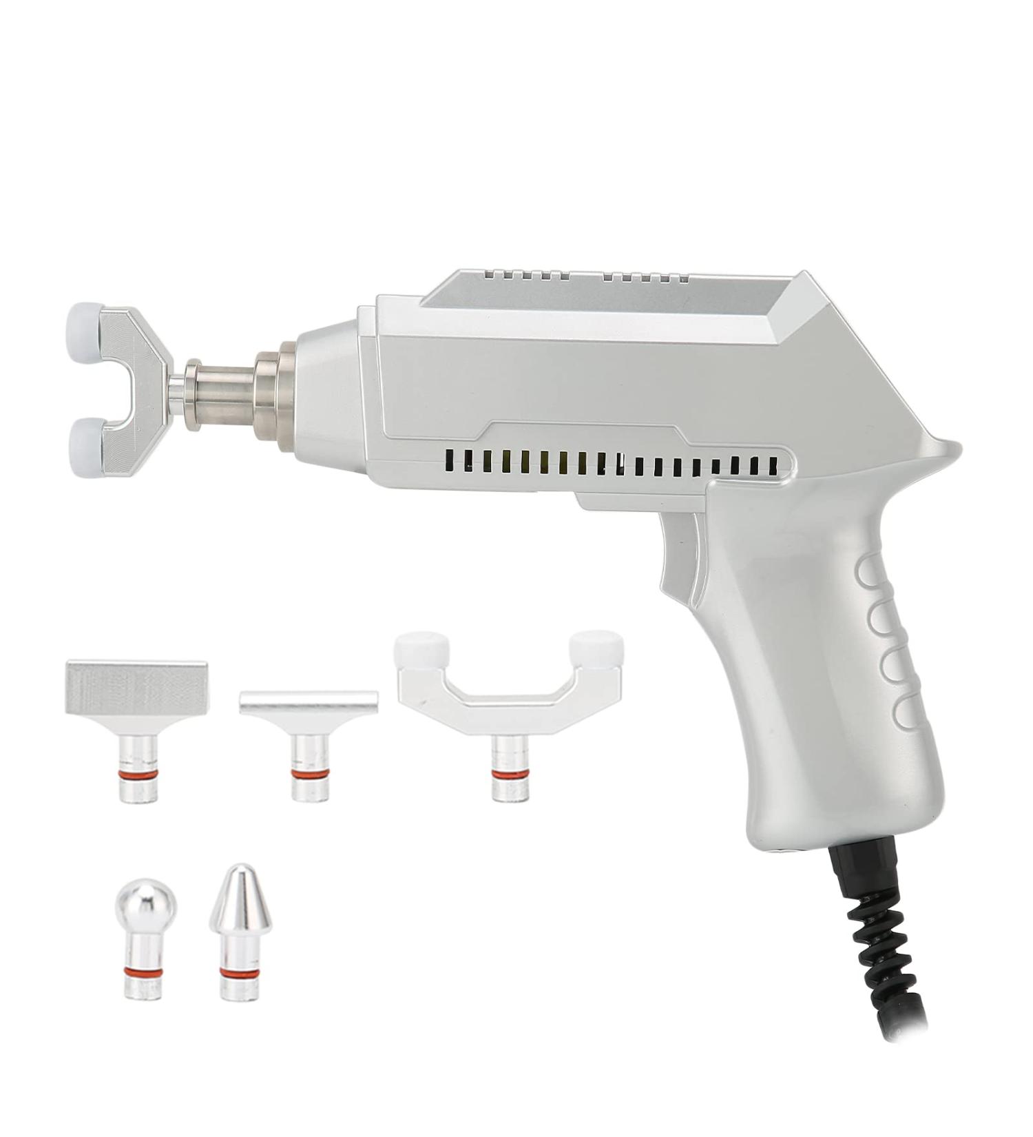 Electrical Spinal Massage Device - 6 Adjustable Massage Heads for Body Relaxation & Chiropractic Alignment (Silver EU) - Buy Online on GoSupps.com