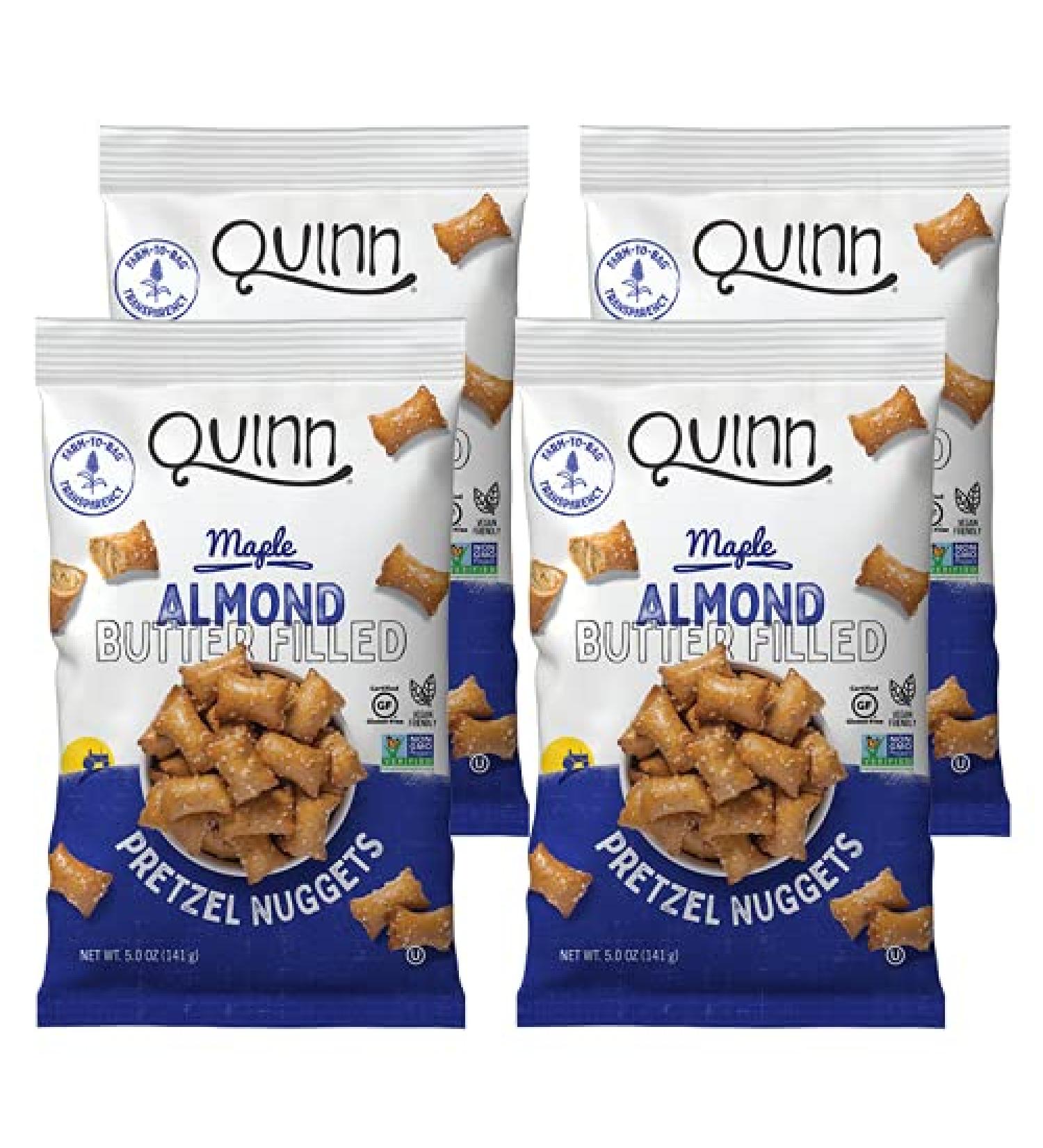 Quinn Dark Chocolate Peanut Butter Filled Pretzel Nuggets - Gluten-Free, Corn-Free, Soy-Free, Dairy-Free & Vegan Friendly - Non-GMO - 6.5 oz, Pack of 4 - Buy Online on GoSupps.com