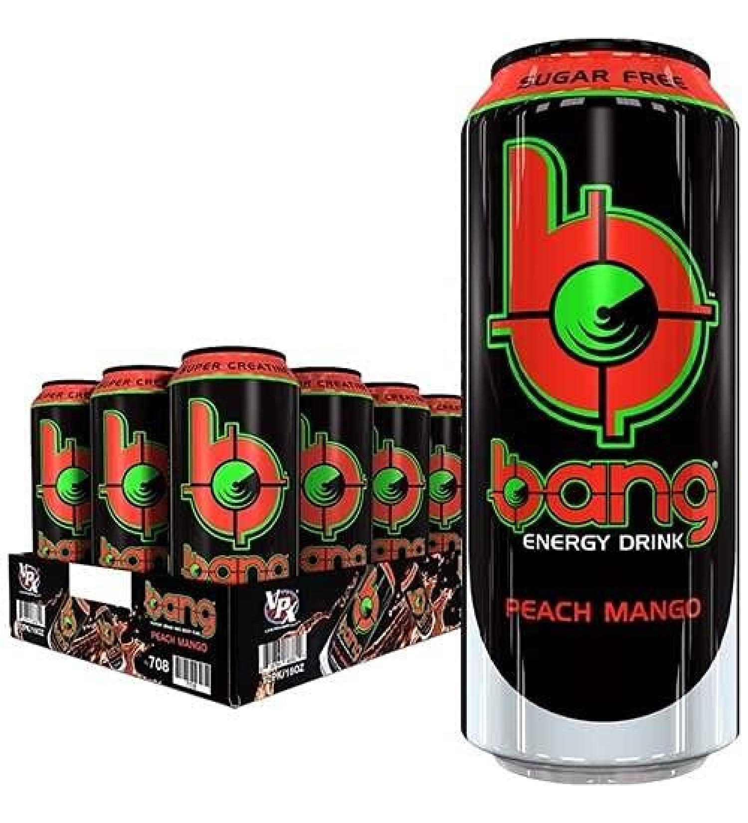 VPX Sports Bang Energy Drink RTD 12 x 500 ml Peach Mango