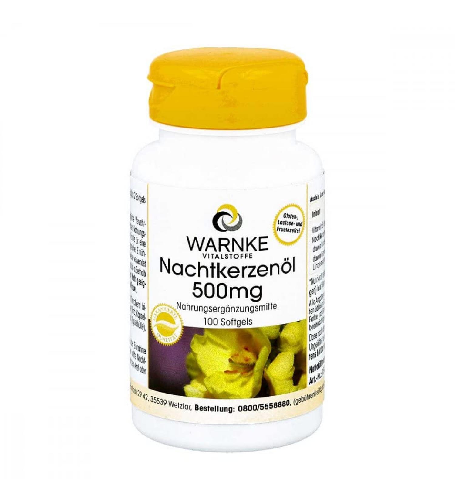 Premium Nightingale Primrose Oil 500 mg Capsules - 100 Softgels for Women's Health | International Shipping Available - Buy Online on GoSupps.com