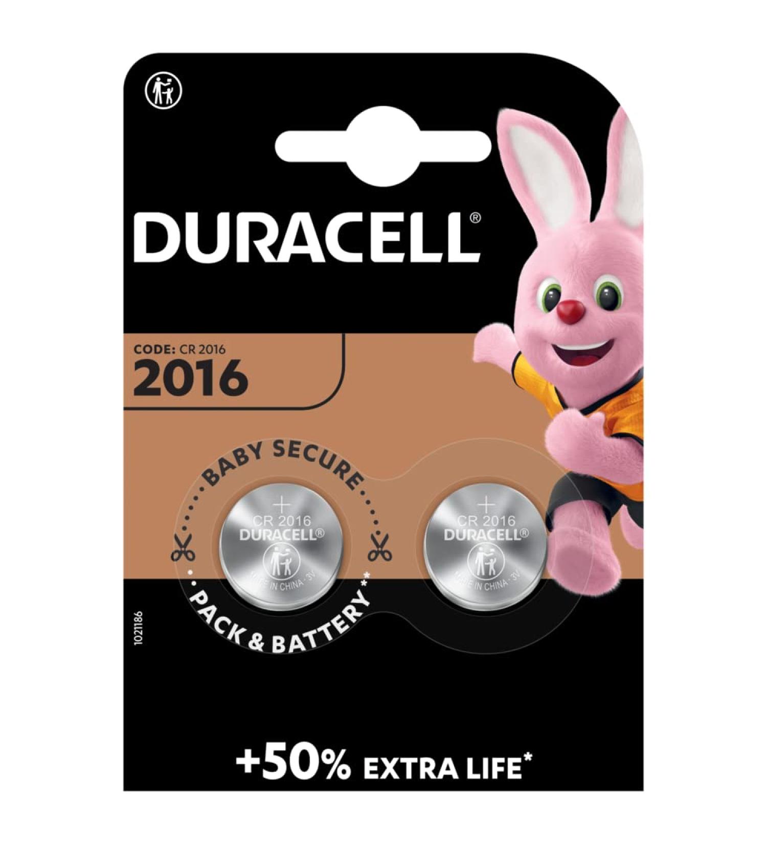 Buy Duracell Button Lithium Battery 3V Pack of 2 DL2016 - Long Lasting Power | Fast International Shipping - Buy Online on GoSupps.com