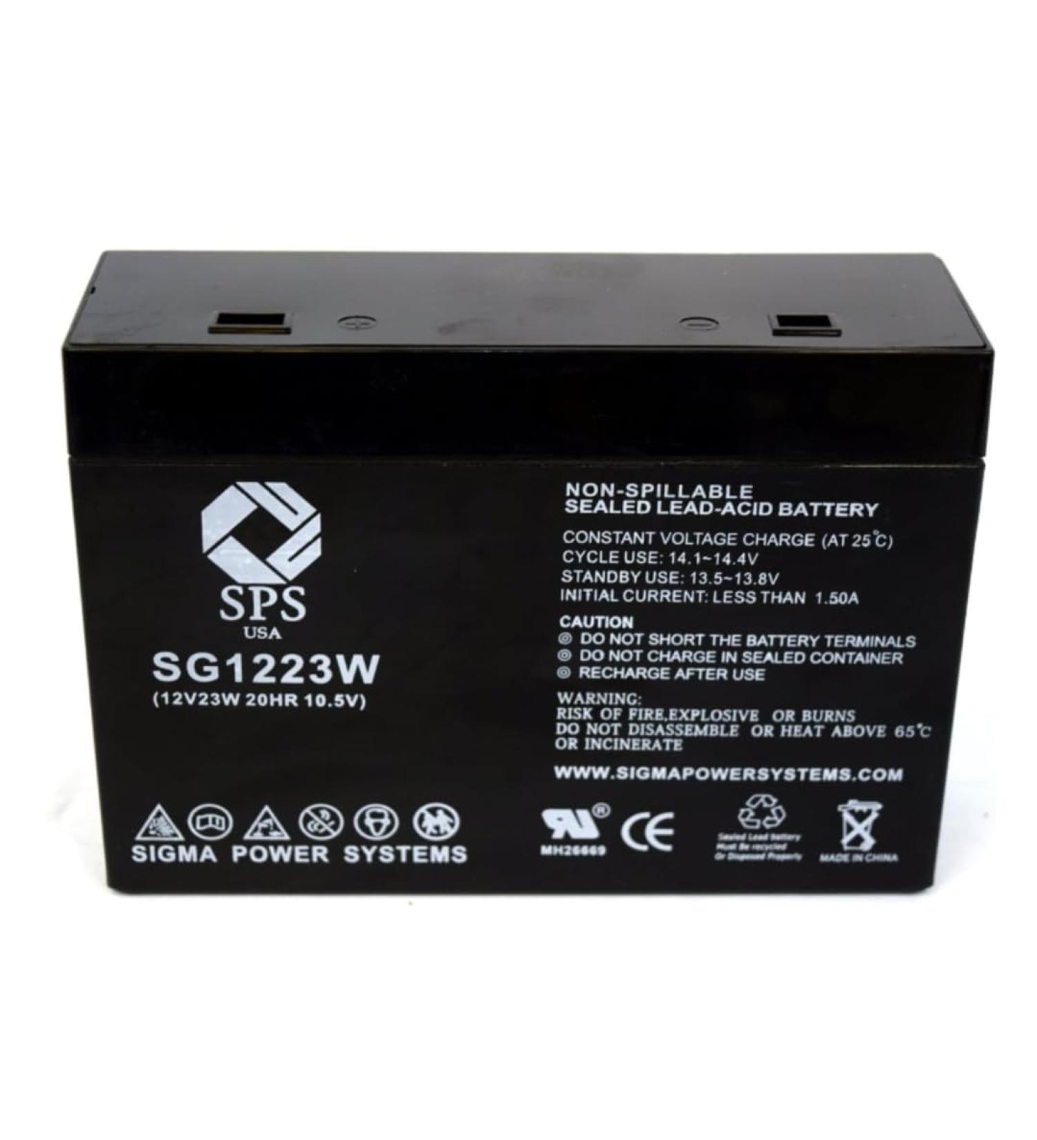 SPS Brand 12V 6Ah Replacement Battery for BB BP5.512RT