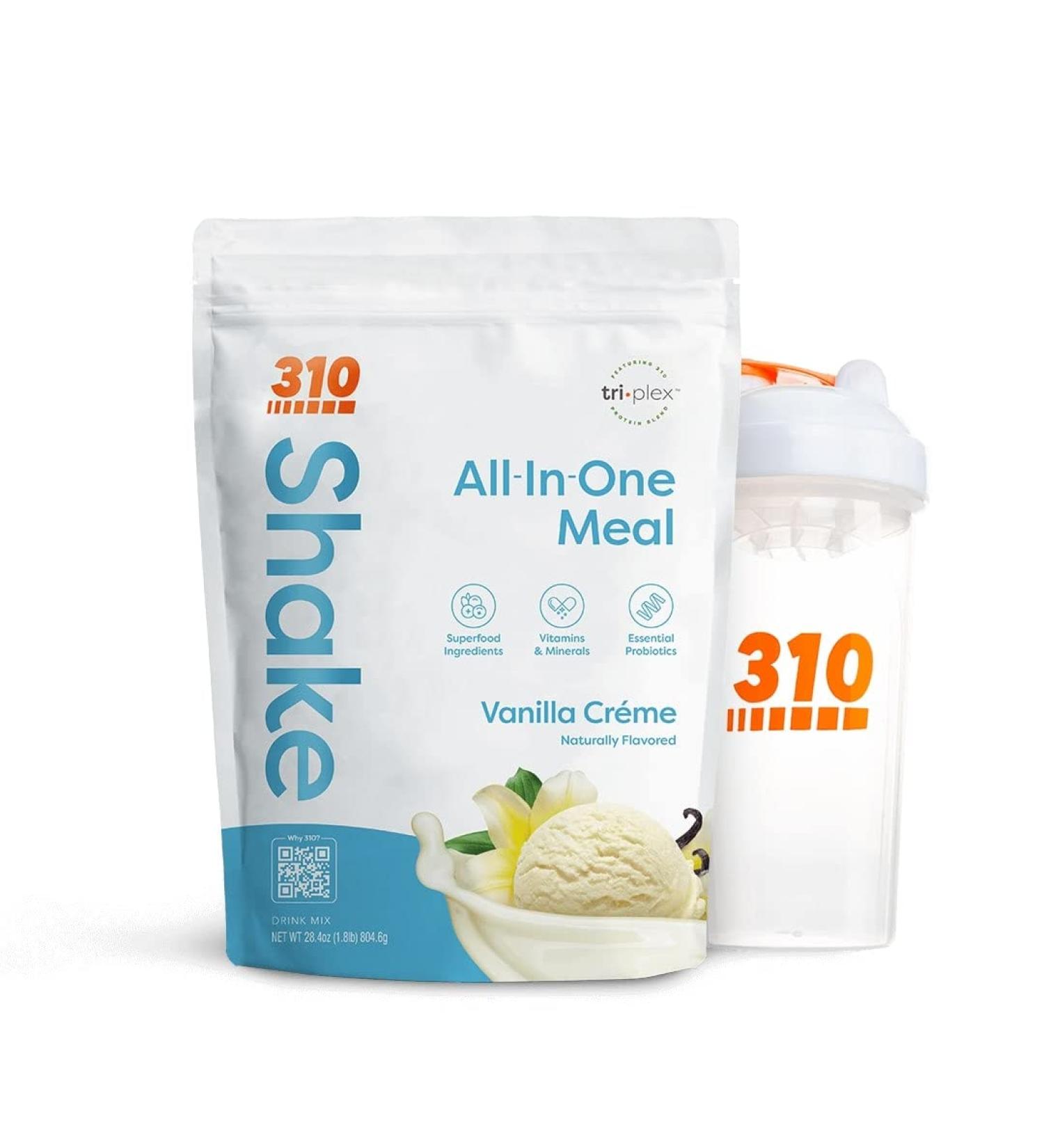 310 Nutrition All-In-One Meal Replacement Shake - Fiber-Rich Vegan Formula Low Carb Keto & Paleo Friendly Gluten Free - 26 Vitamins & Minerals - Vanilla Creme - 28 Servings - Buy Online on GoSupps.com
