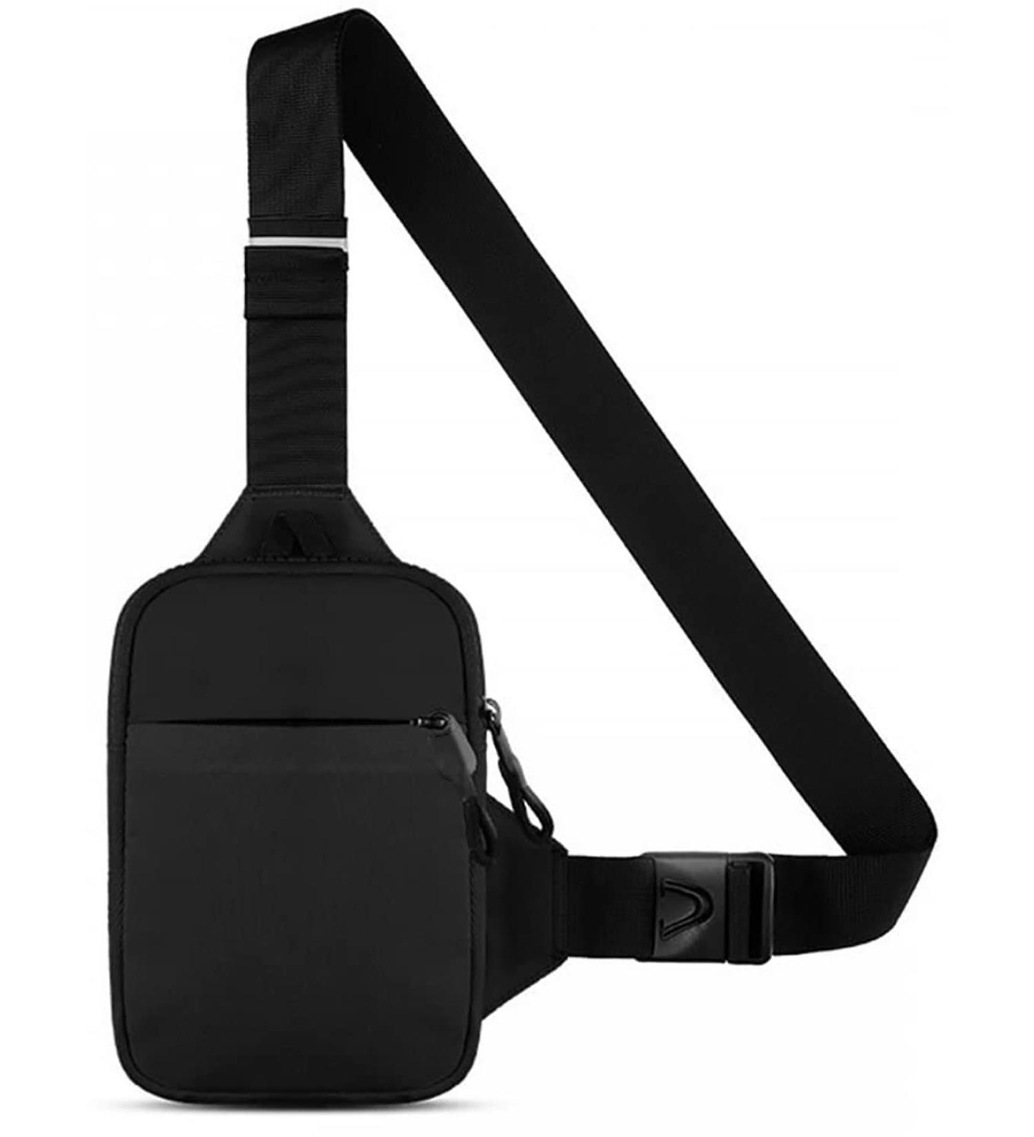 Hatriel Waterproof Sling Chest Crossbody Bag - Lightweight Shoulder Backpack for Men & Women - Ideal for Hiking Cycling & Travel (Black) - Buy Online on GoSupps.com