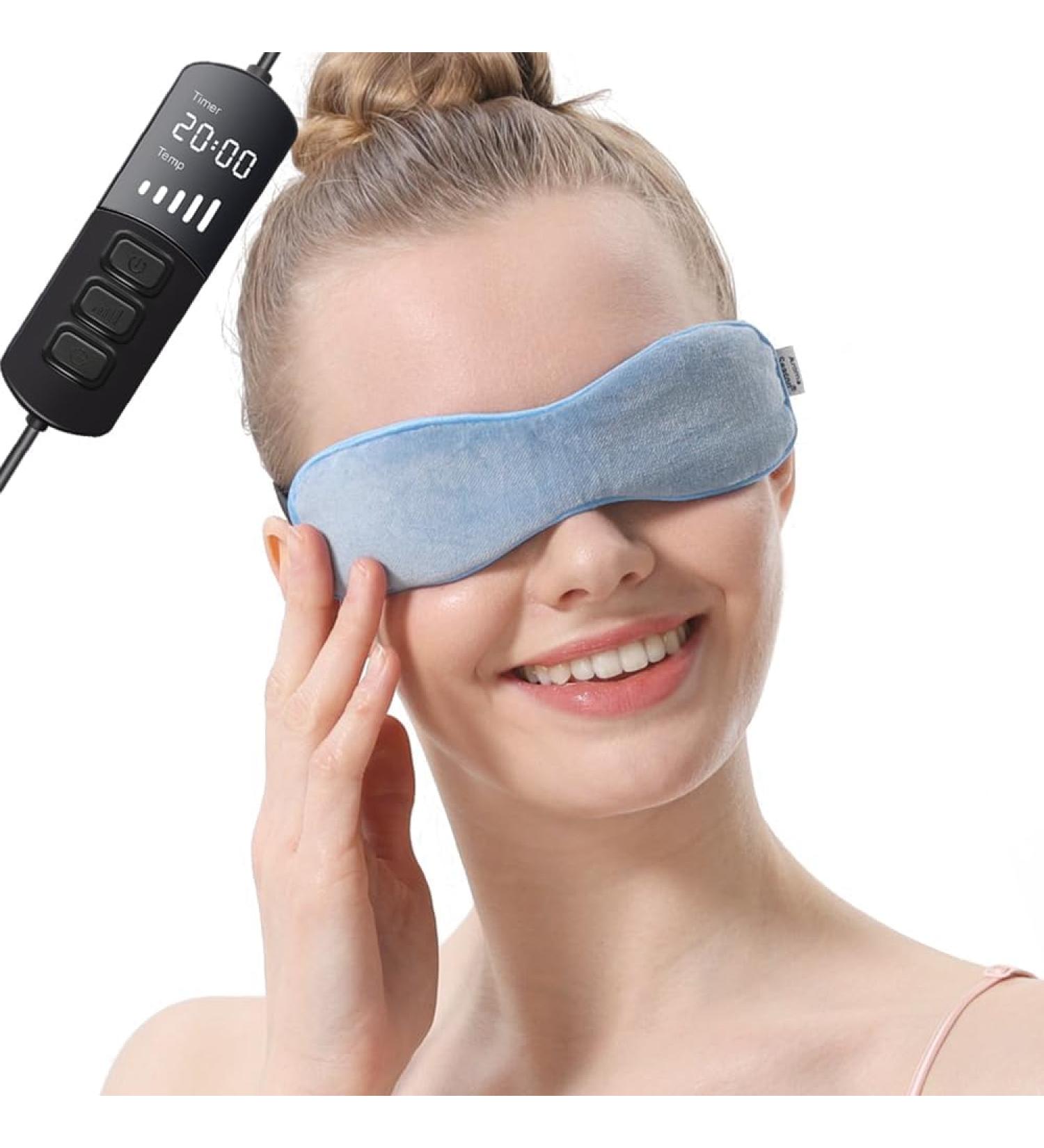 Aroma Season Heated Eye Mask for Blepharitis & Dry Eyes - Relieve Dry Eye Syndrome, MGD, Styes - Blue - Buy Online on GoSupps.com