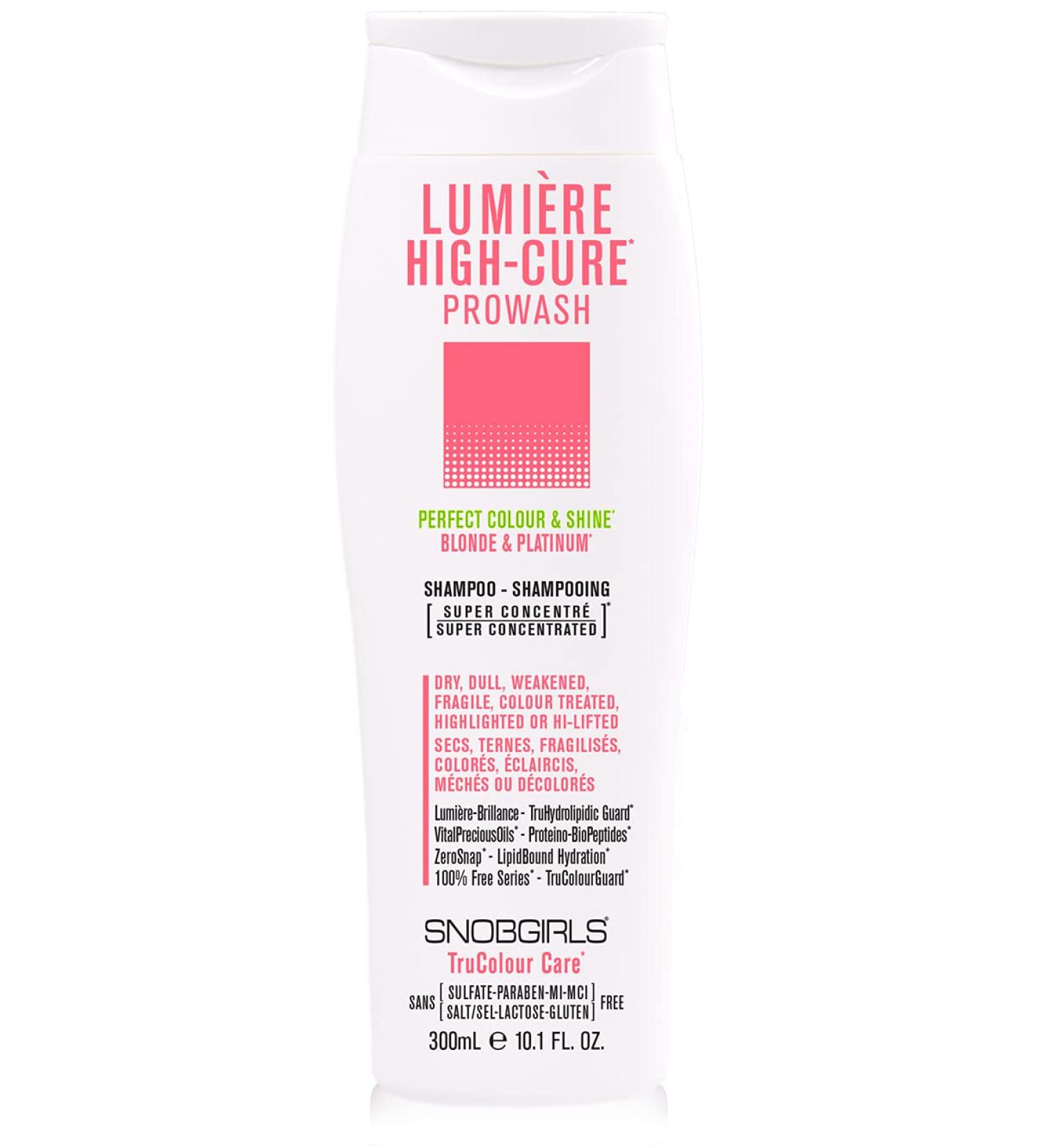 SNOBGIRLS LUMIERE HIGHCURE Shampoo for color treated hair Perfect Colour & Shine for Dry Dull Weakened Fragile Colour Treated Highlighted Highly-Lifted Hair Argan Oil & Ceramides Salon Hair Care - Buy Online on GoSupps.com