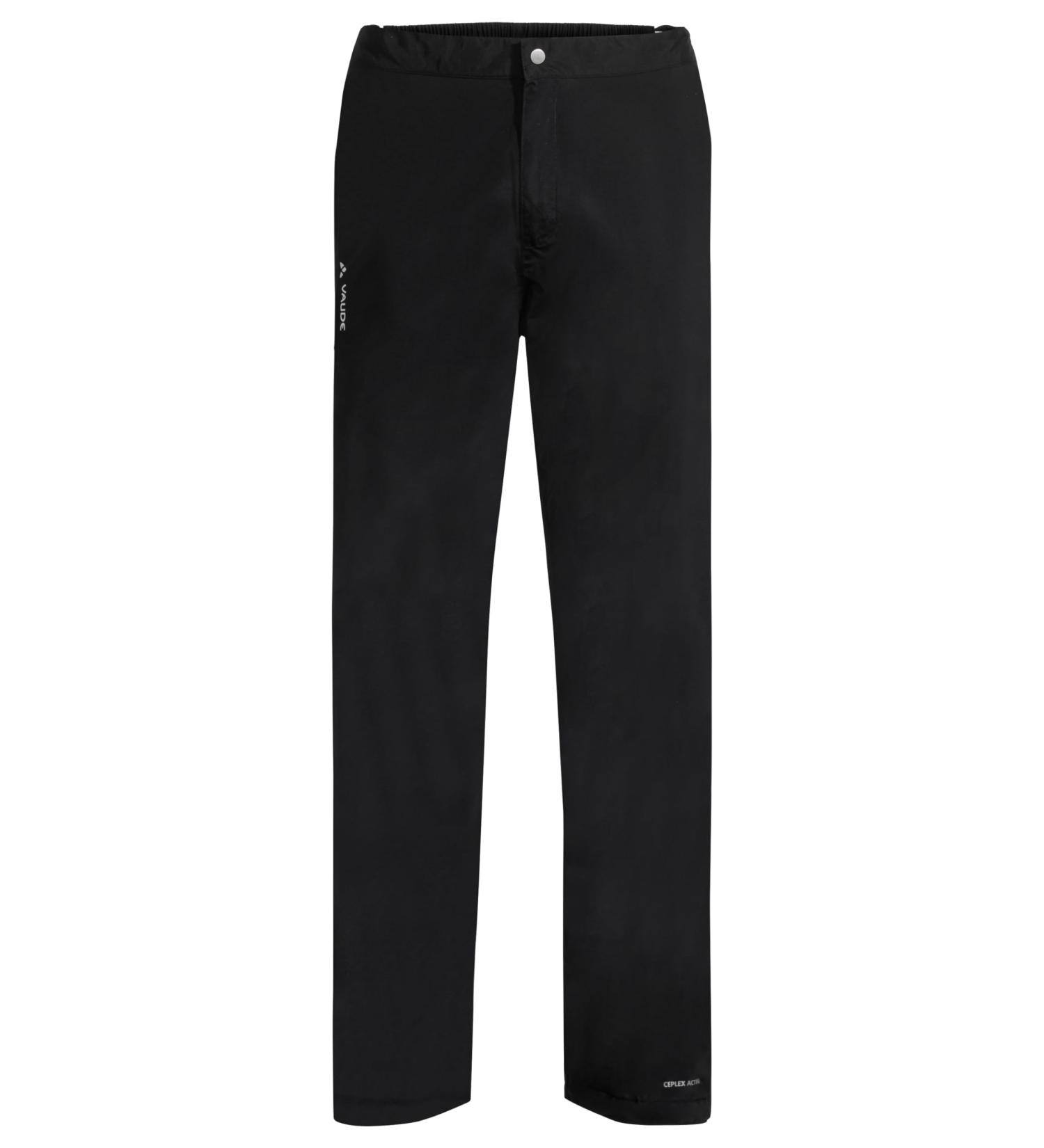 VAUDE Men's Yaras Rain Zip Pants III - XXL Black | Waterproof Lightweight & Sustainable Travel Gear - Buy Online on GoSupps.com