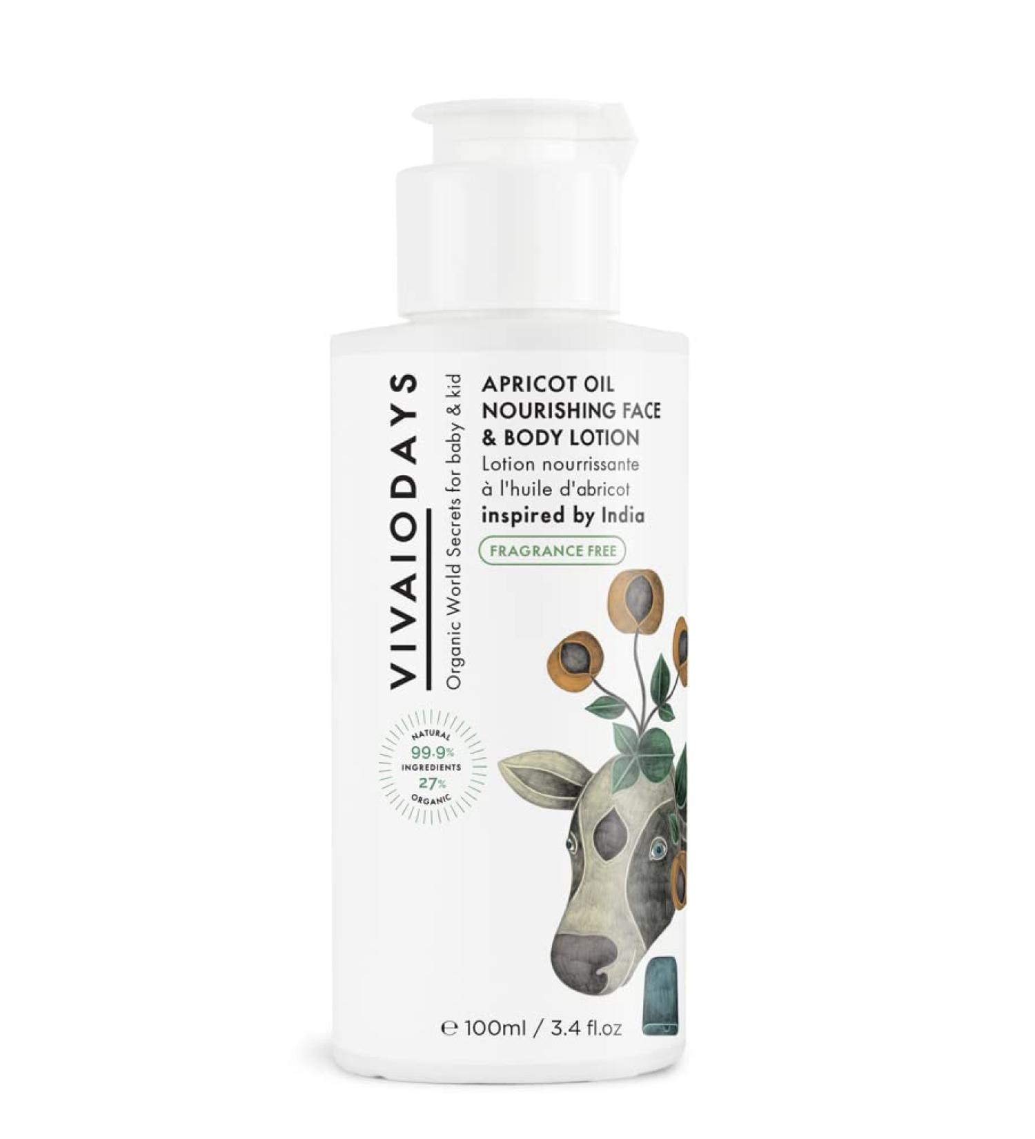 Fragrance-Free Apricot Oil Nourishing Face & Body Lotion - Hydrating Gentle Vegan Skincare for All Skin Types | International Shipping Available - Buy Online on GoSupps.com