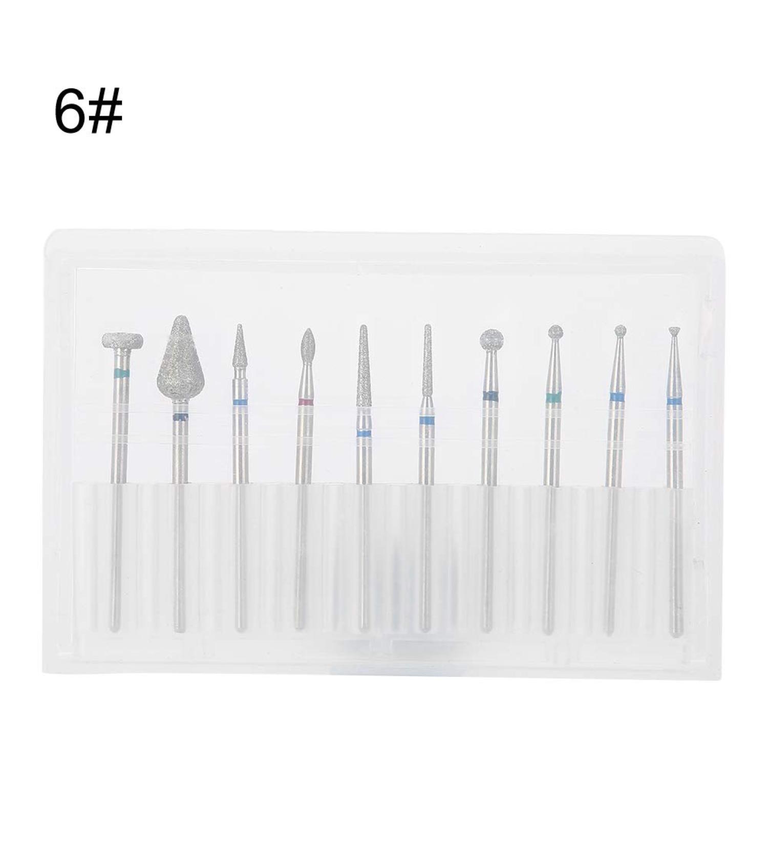 Different Gift Tungsten Steel Nail Drill Head Essential tools Easy to store Nail Grind Head Lightweight and portable Salon Shop for Home(F suit) - Buy Online on GoSupps.com