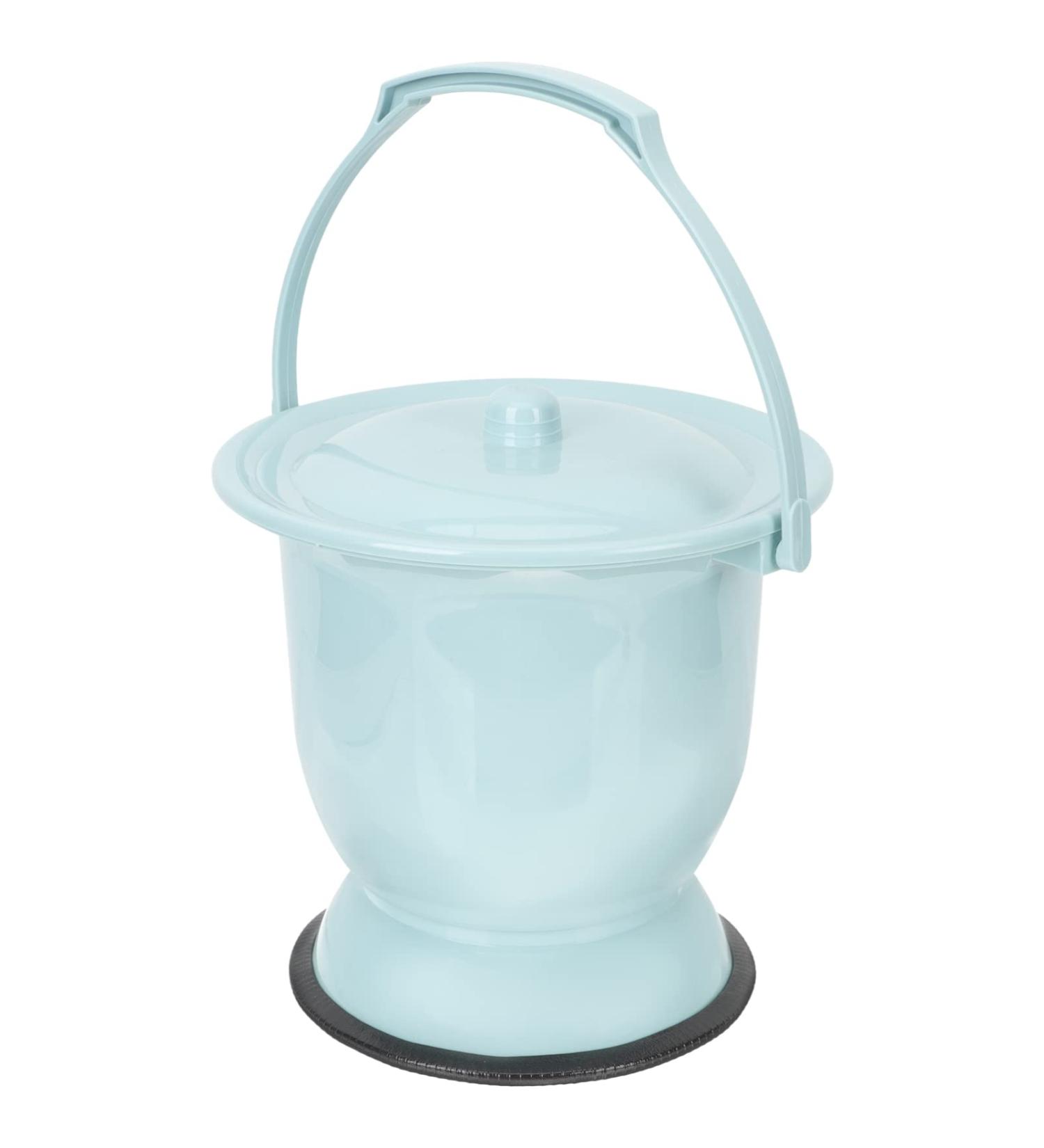 Chamber Pot Commode Bucket with Lid Bedside Commode Replacement Pail Bedpan Urine Pots Portable Toilet Potty Urinal Bucket for Seniors Kids - Buy Online on GoSupps.com