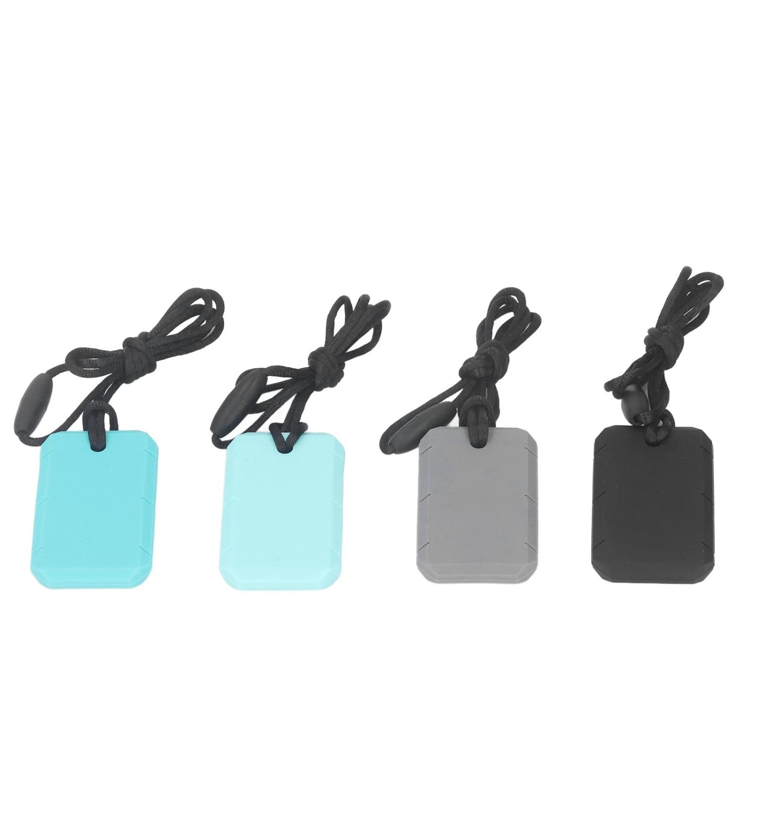 4-Piece Sensory Chewing Necklace - Food-Safe Silicone for Anxiety Relief | Soft & Safe Chewing Chains for Kids - Buy Online on GoSupps.com