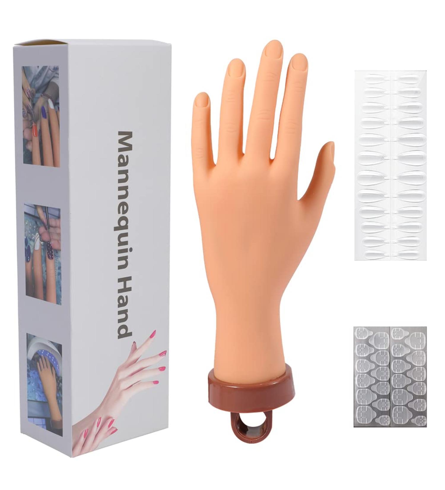 Fushen Acrylic Nail Practice Hand - Nude | Mannequin Hand for Nail Tech Training & Manicure Practice - Buy Online on GoSupps.com