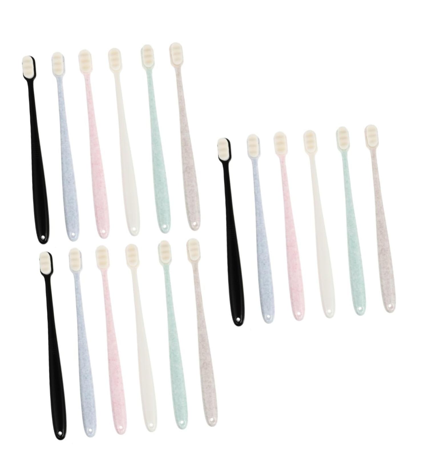 Mobestech 18-Piece Hard Bristle Toothbrush Set for Adults - Silk Mouth Cleaning & Dental Care - Buy Online on GoSupps.com