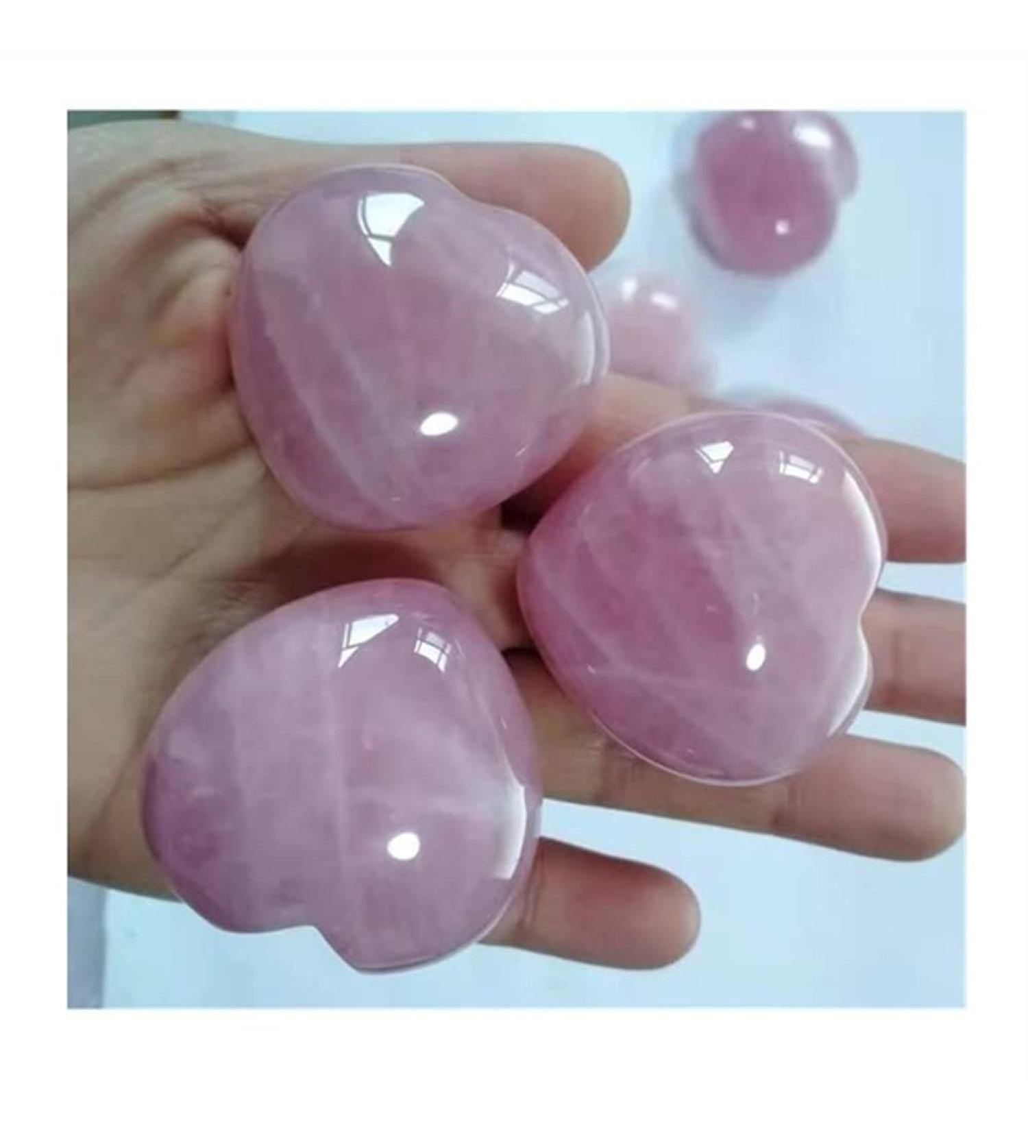 Gift for Family Rose Quartz Heart Natural Stones Minerals Crystals Gems Reiki for Home Decoration Lucky Stone Raw Stones and Minerals dingchi Stone Mineral Specimen - Buy Online on GoSupps.com