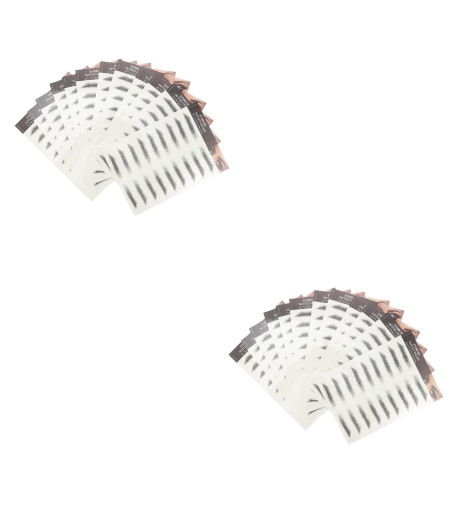 Balacoo 24 Pcs Eyebrow Stickers Waterproof Stickers Eyebrows Eyebrow Tattoos Stickers 4d Post Water Proof 1 count (Pack of 1) Blackx2pcs - Buy Online on GoSupps.com