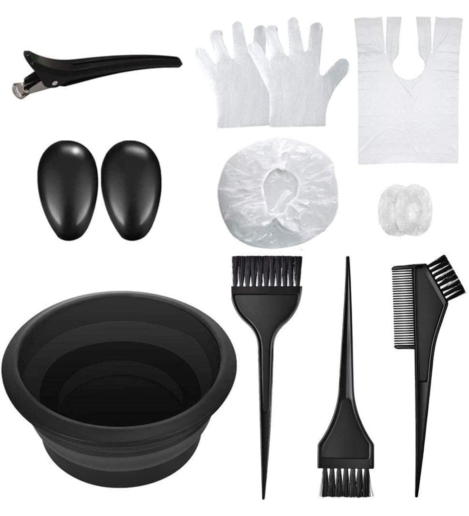  13 Pieces Hair Dye Coloring Kit LauCentral Hair Bleaching Set with Brush Tinting Bowl Comb Ears Covers Hairdressing Clips Gloves for Salon Personal DIY - Buy Online on GoSupps.com