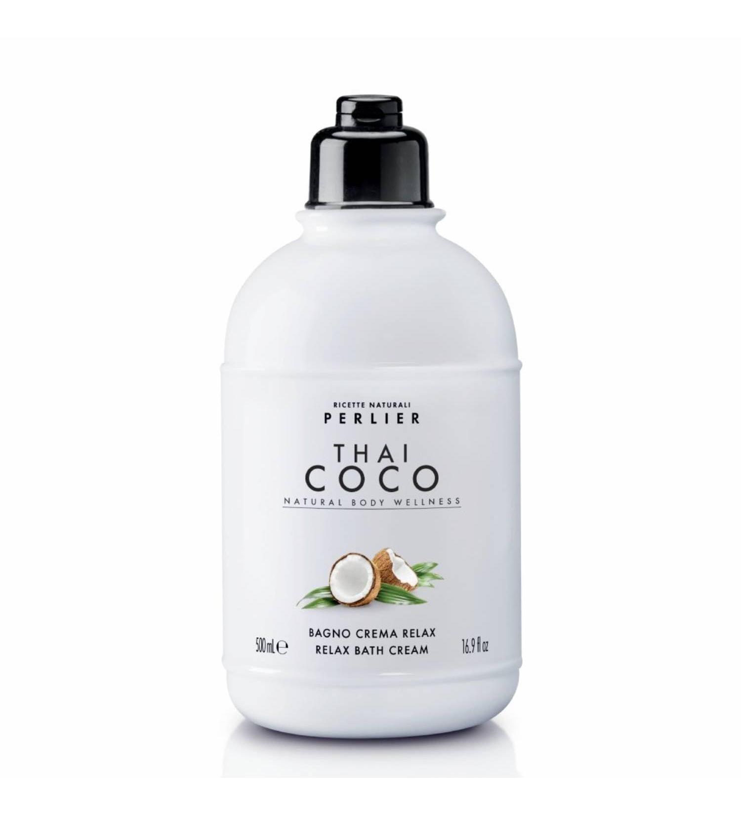 Perlier Relaxing Thai Coconut Bath Cream Moisturizing and enveloping with coconut oil helps to make skin soft and fragrant provides relaxation and well-being 250 ml - Buy Online on GoSupps.com