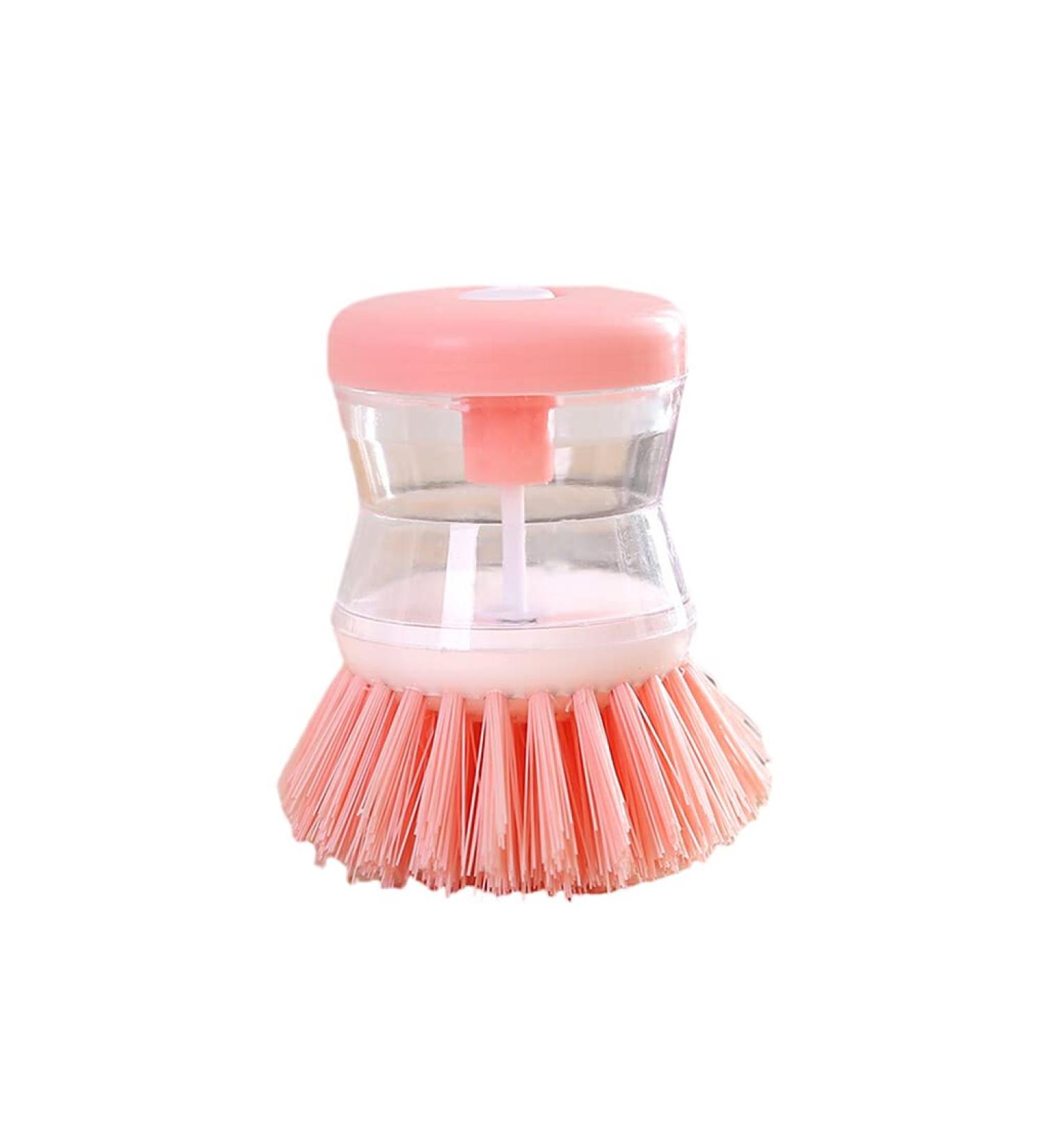 rongweiwang PP Cookware Brush Nonslip Detachable Soft Hair Washable Cleaning Brushes Tool Accessories with Wash-up Dispenser Pink - Buy Online on GoSupps.com