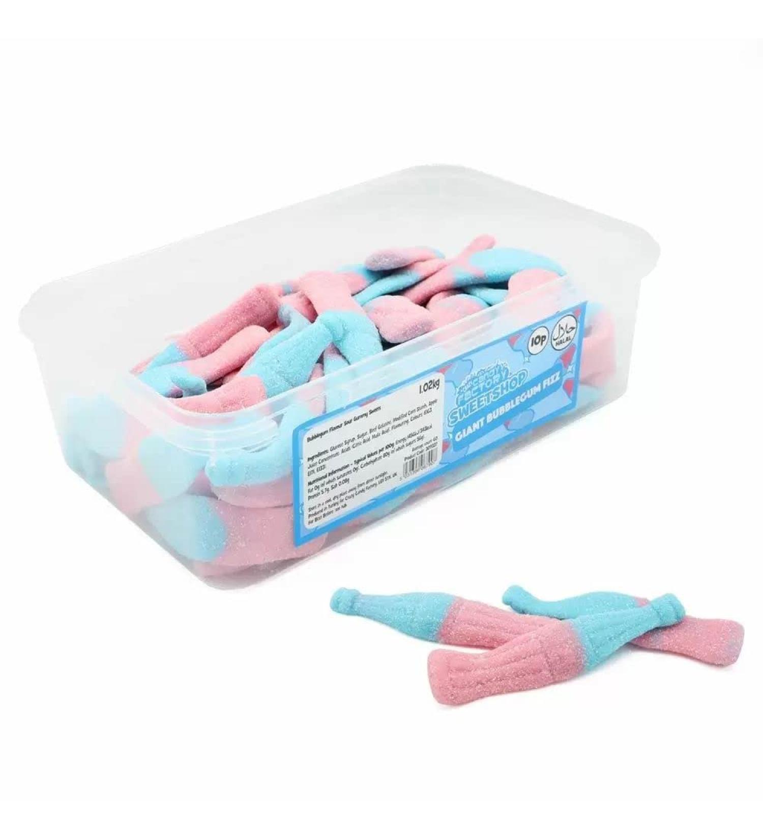 Giant Bubblegum Bottles - 200g Gummy Sweets
