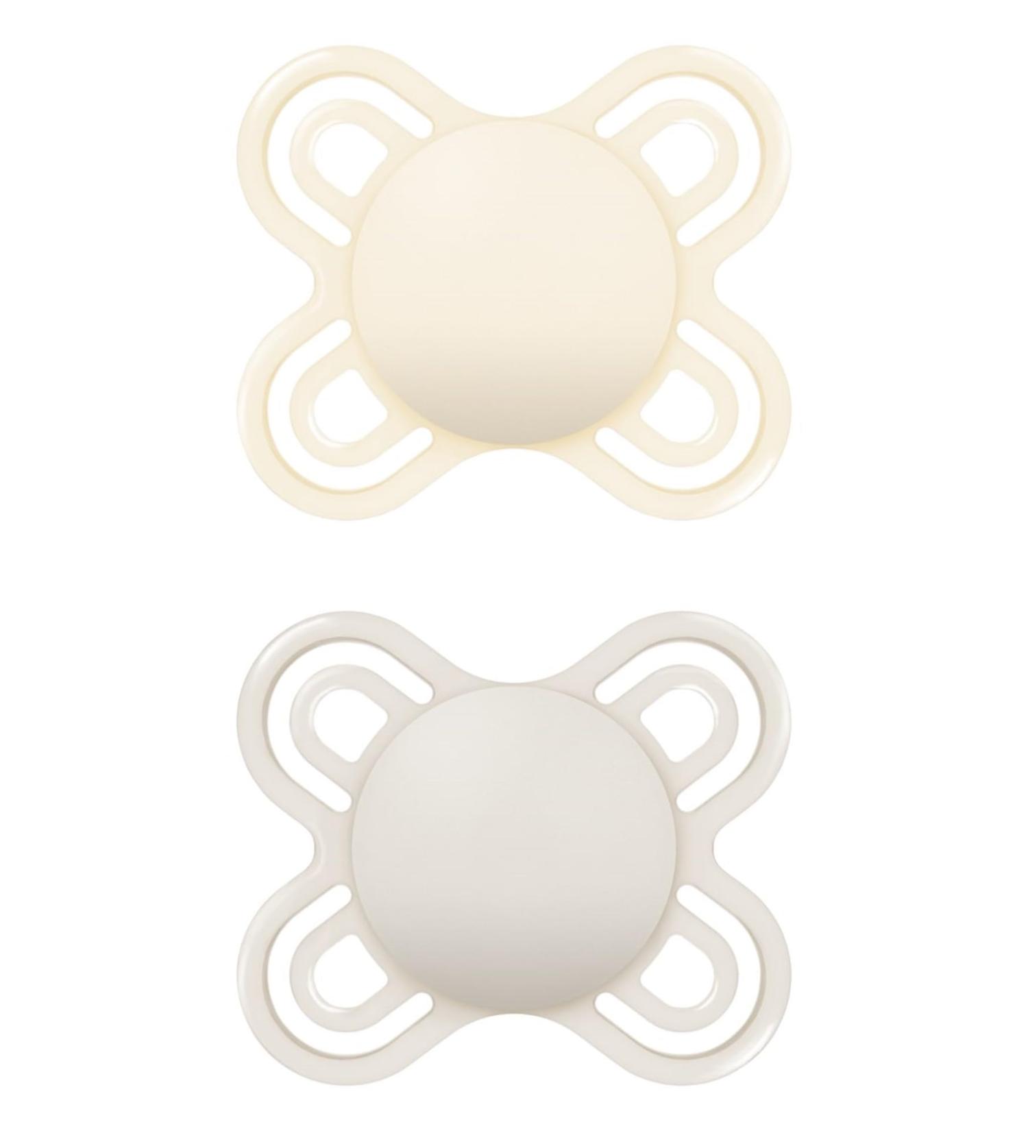 MAM Perfect Start S188 - Ultrathin Silicone Pacifier for 0-2 Months | 2 Pack with Self-Sterilizing Box | Flexible & Extra Soft | International Shipping Available - Buy Online on GoSupps.com