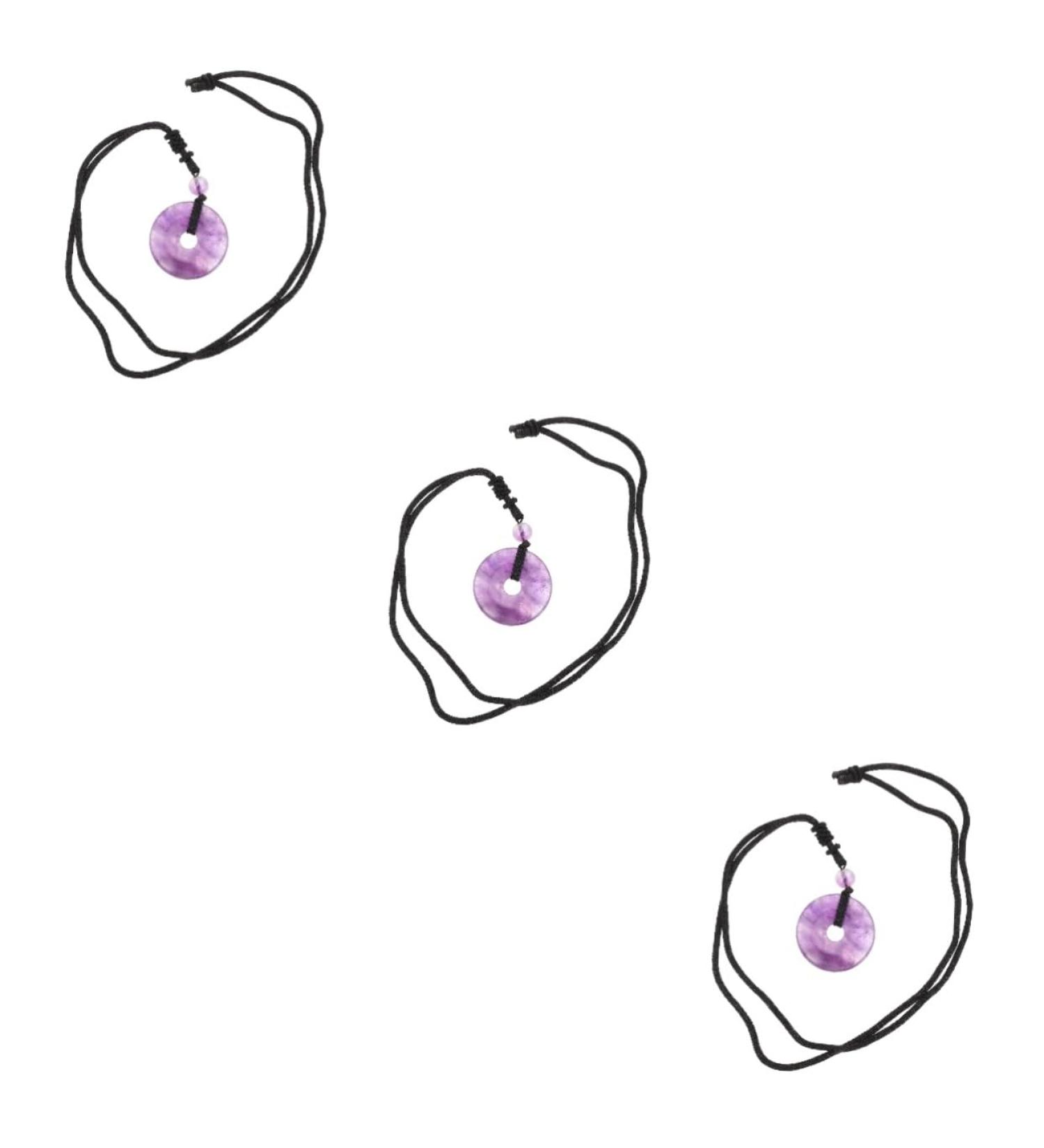 Beaupretty 3-Stone Crystal Healing Necklace with Safety Buckle - Delicate Couple's Accessory for Parties | International Shipping - Buy Online on GoSupps.com