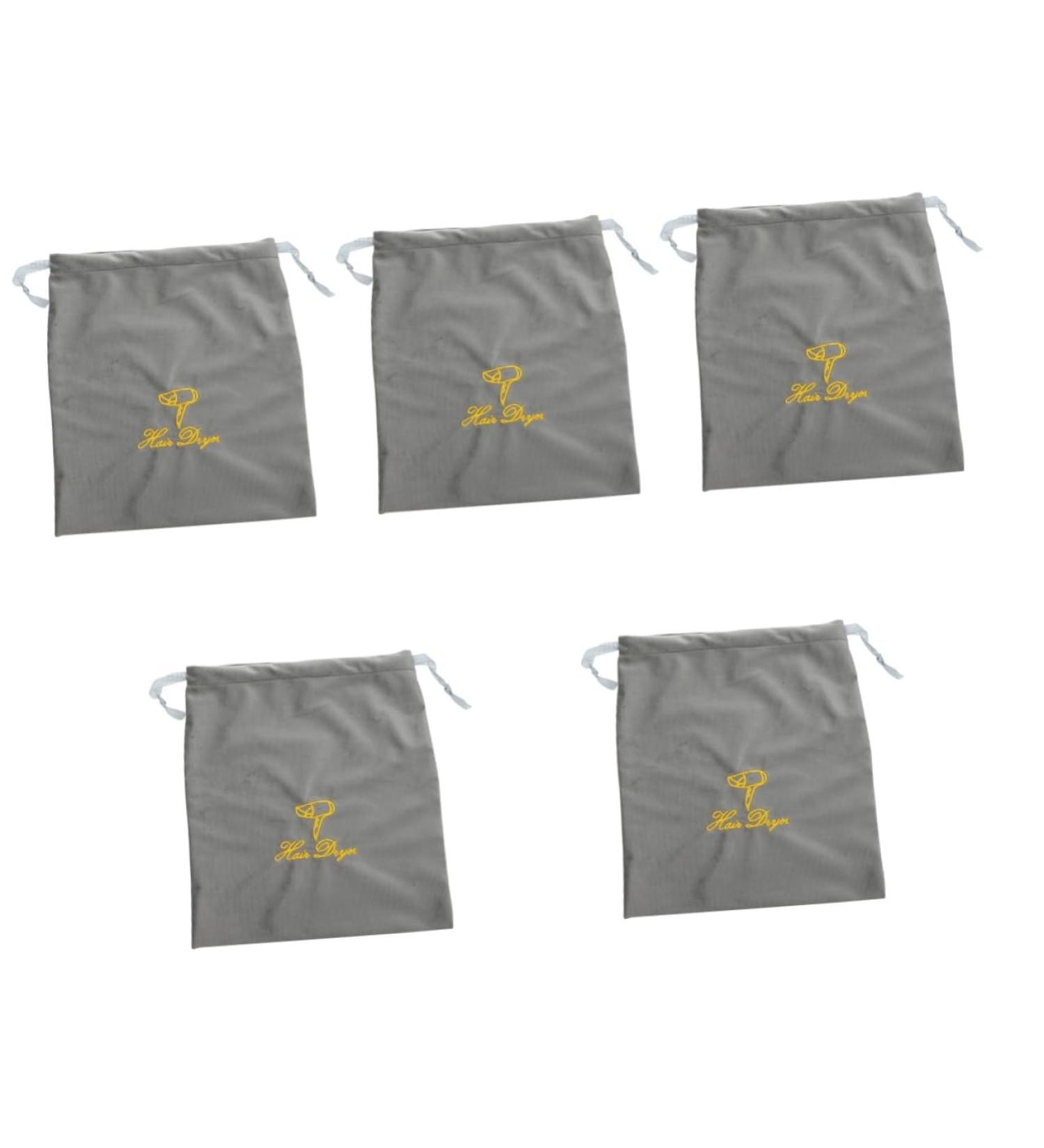 Healeved 5pcs Hair Dryer Storage Bag Duffle Bag for Travel Curling Iron Travel Bag Classic Hairdressing Tool 30.00X25.00X0.50CMx5pcs Greyx5pcs - Buy Online on GoSupps.com