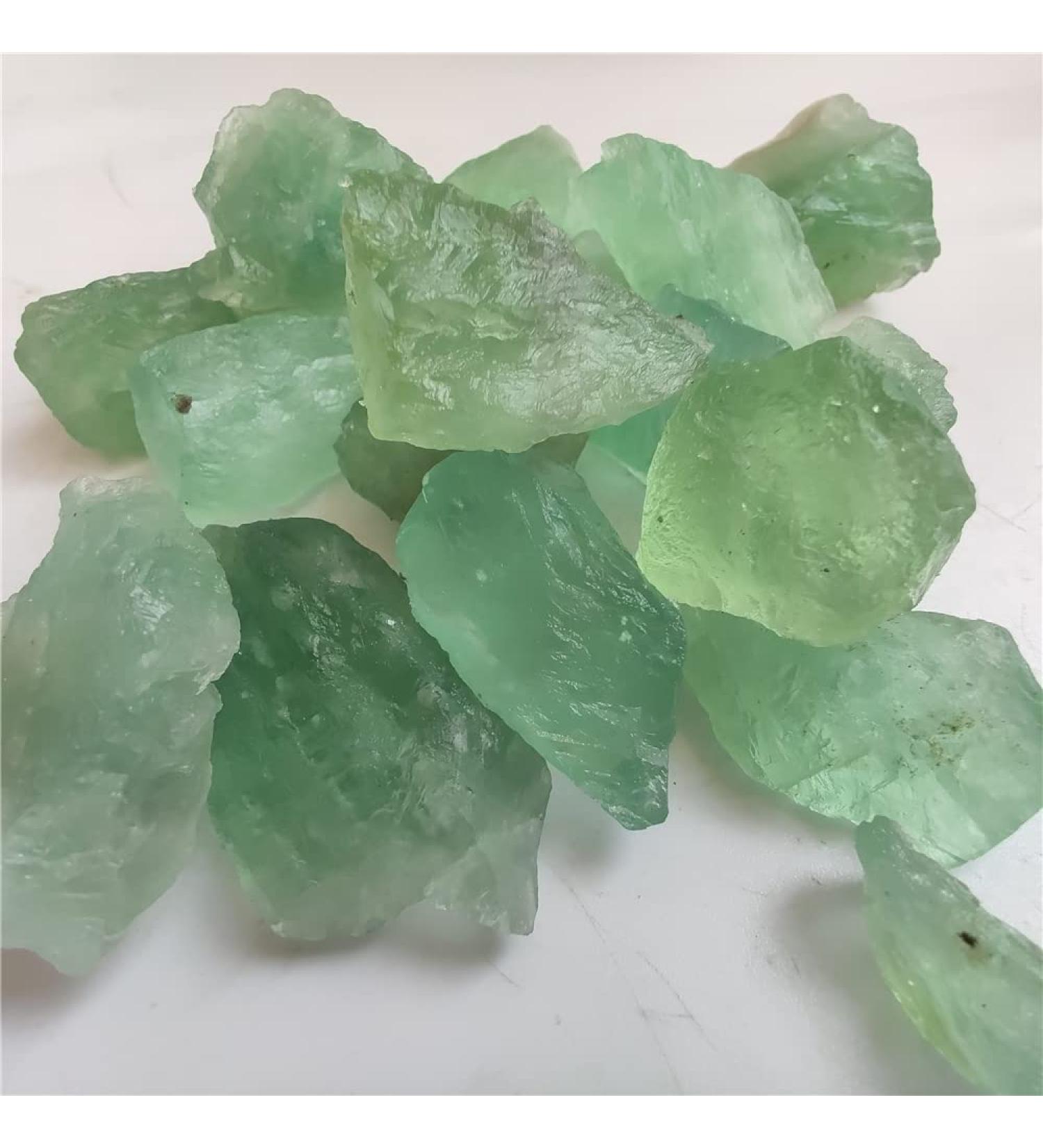 Natural 1000g 2-4cm Large Particle Natural Octahedron Colorful Fluorite raw Stone Ornament Greenstone ningxiao 2-4cm Green - Buy Online on GoSupps.com