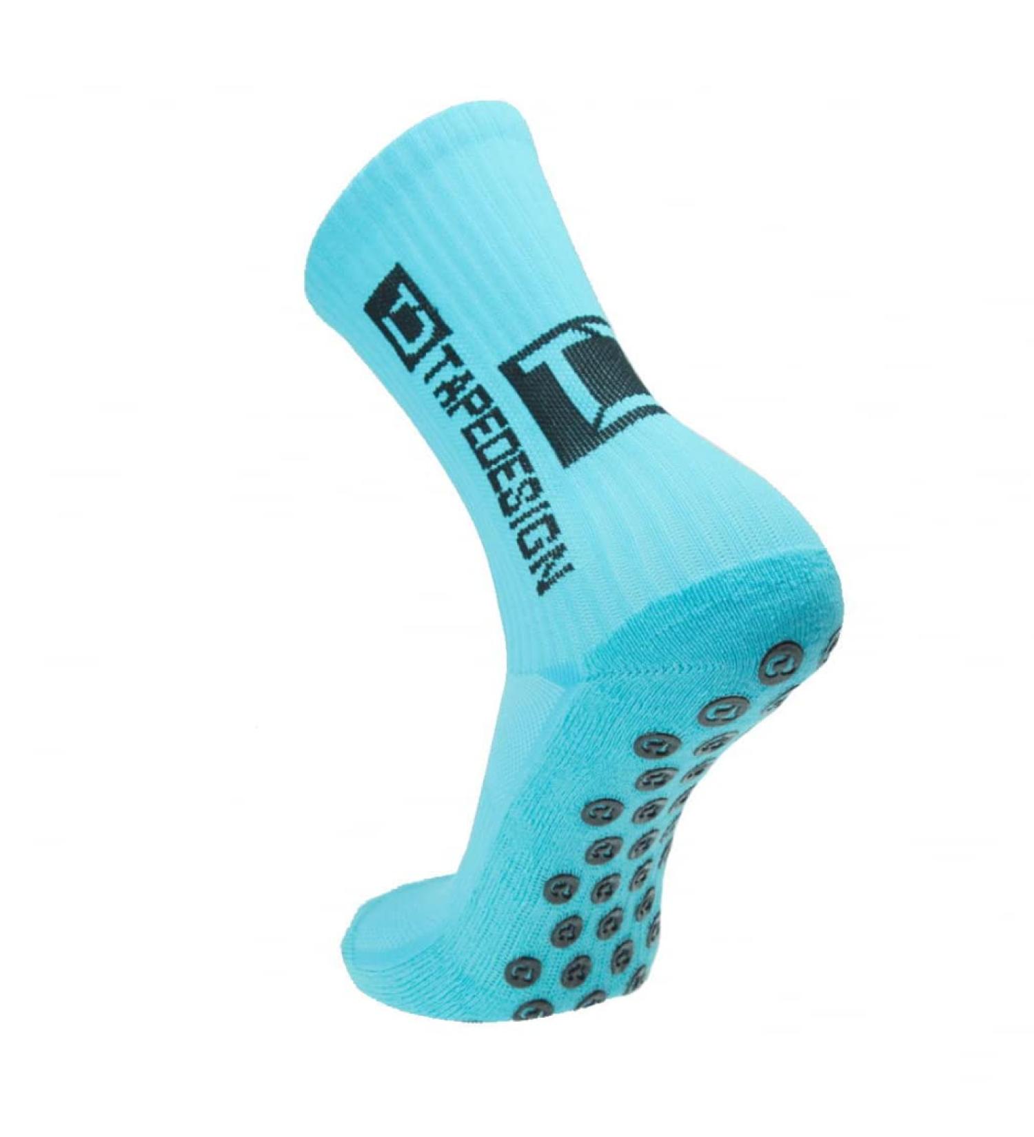 Tapedesign "Classic - Non-slip football socks with rubberized studs (unisex) turquoise