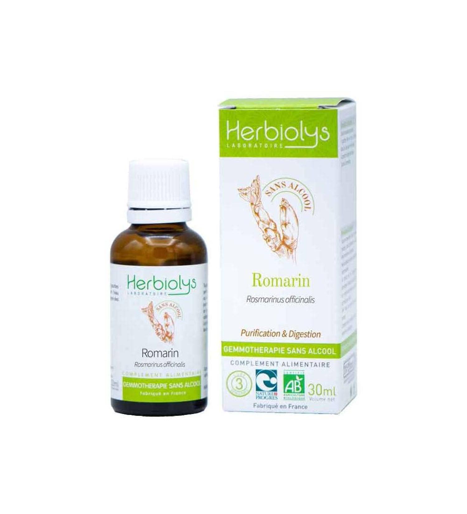Herbiolys Organic Bud Macerate | Alcohol Free | Gemmotherapy | 30ml | Herbiolys (Romarin)