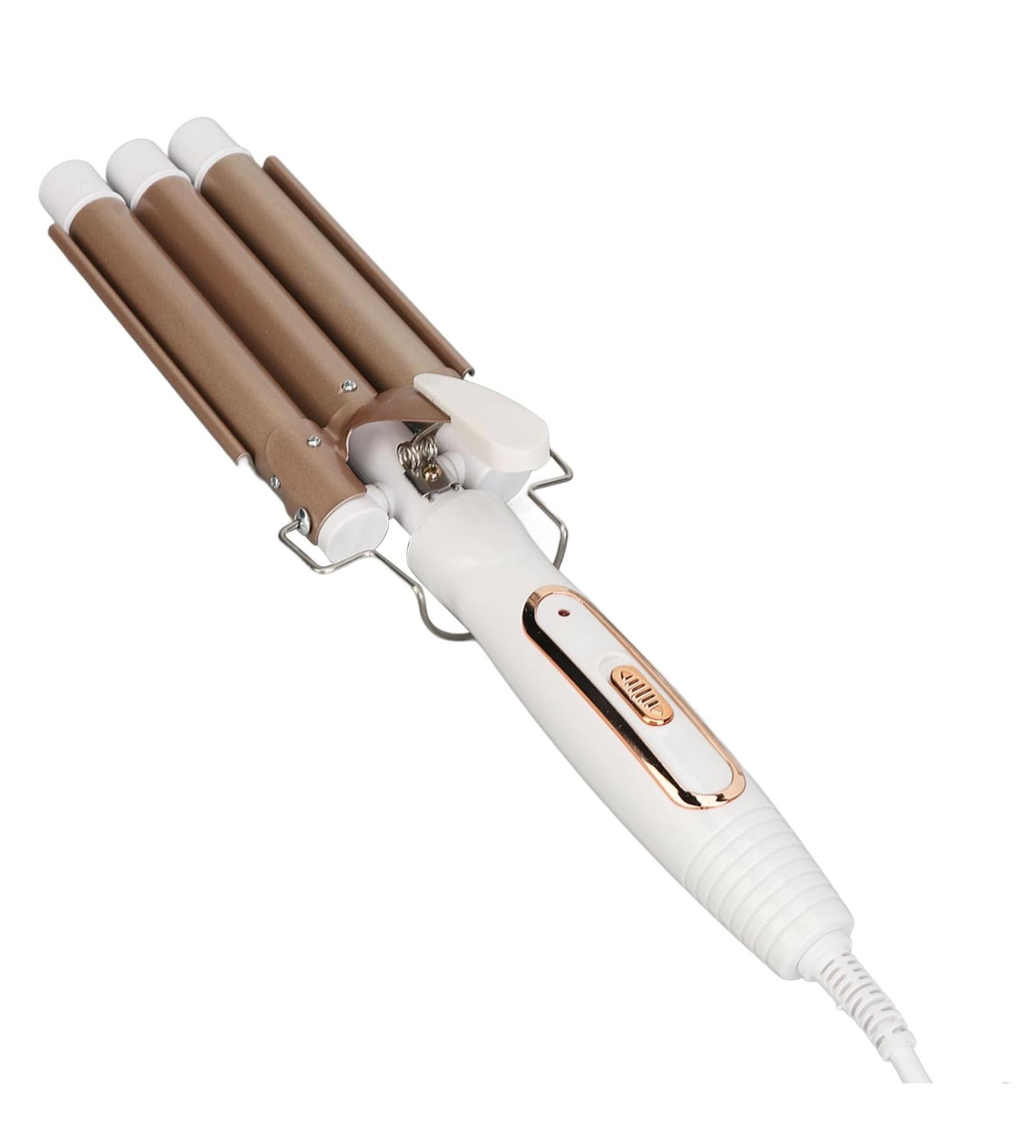 Fast Heating 3 Barrel Curling Iron Wand Ceramic Tourmaline LCD Temperature Display Adjustable From 80 to 210 for Deep Waves Suitable for All Hair Types (US Plug) - Buy Online on GoSupps.com