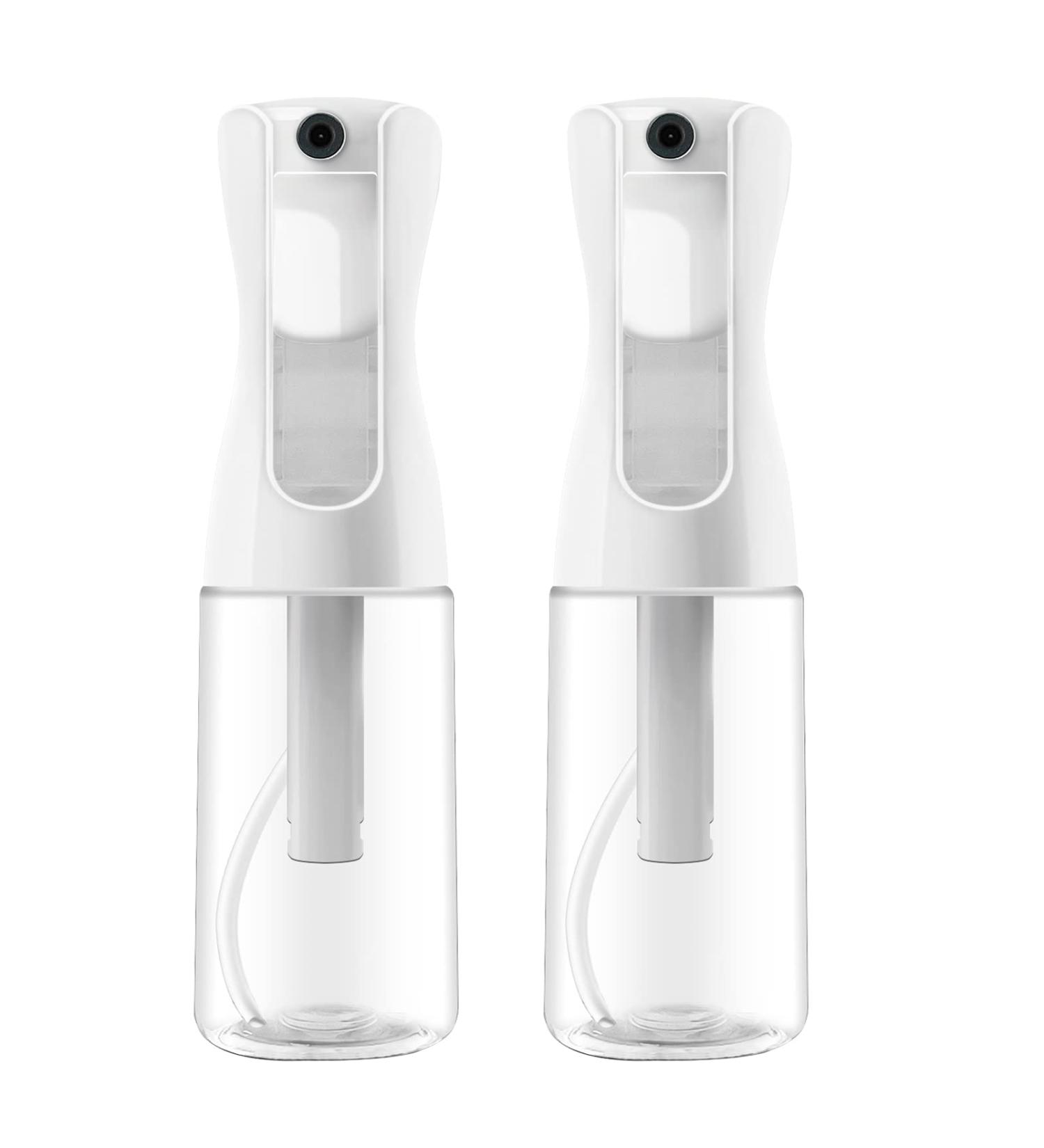 AMOMELA Continuous Spray Bottle 2Pack - 200ml/6.8oz Ultra Fine Mister for Hair Styling, Plants, Salon Misting, and Skin Care - Refillable Water Sprayer - Clear - Buy Online on GoSupps.com