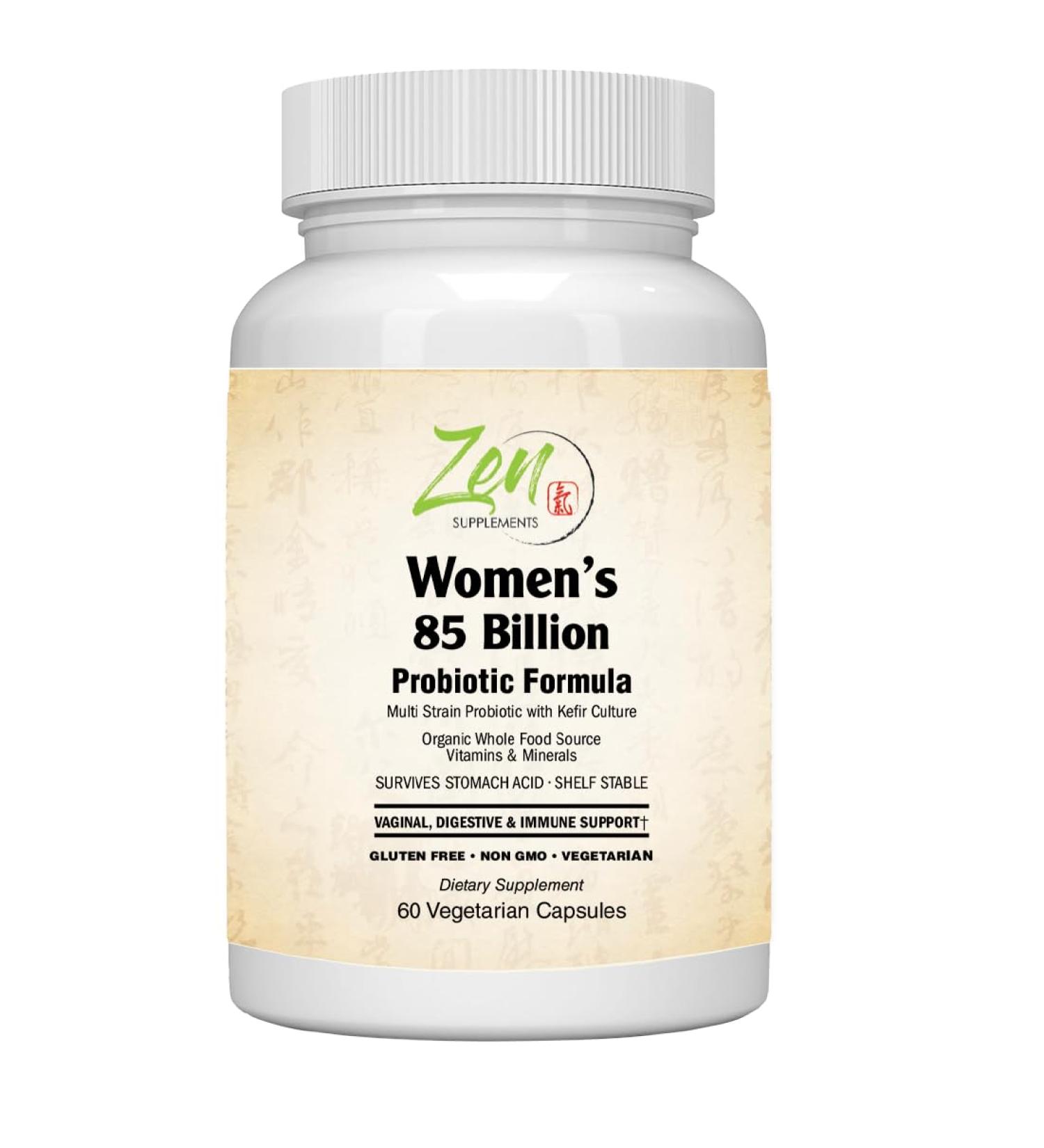 Zen Women's 85 Billion Probiotic Formula Advanced Blend Kefir Cultures 60 Capsules - Buy Online on GoSupps.com