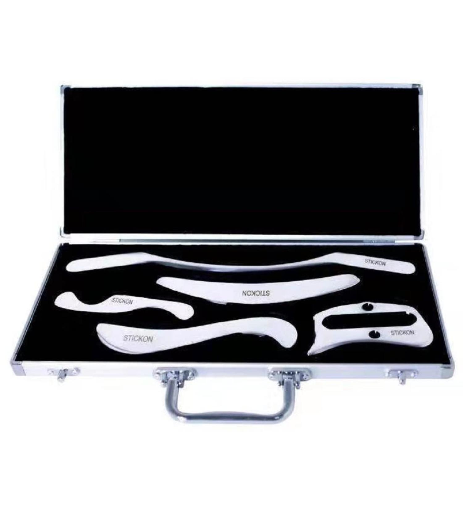 ZOXOZ Gua Sha SA - 5-Part Stainless Steel Fascia Massage Tools | Soft Tissue Therapy Device Set - Buy Online on GoSupps.com