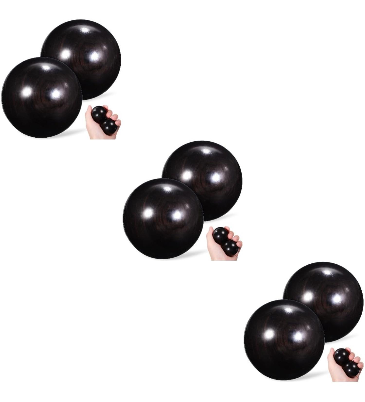 ABOOFAN 6 STK Wooden Hand Massage Tools - Chinese Balls & Ebony Carving Devices for Effective Hand Relief - Buy Online on GoSupps.com