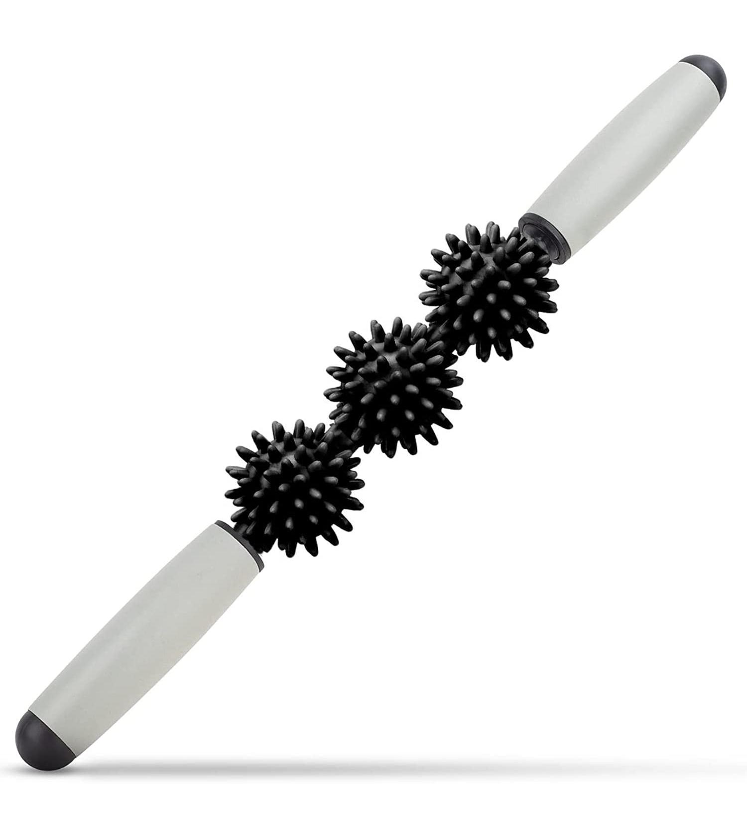 Fascia Stick Massage Roller - 40cm Body Roller for Sore Muscle Relief - Ergonomic Handle for Easy Use - Buy Online on GoSupps.com