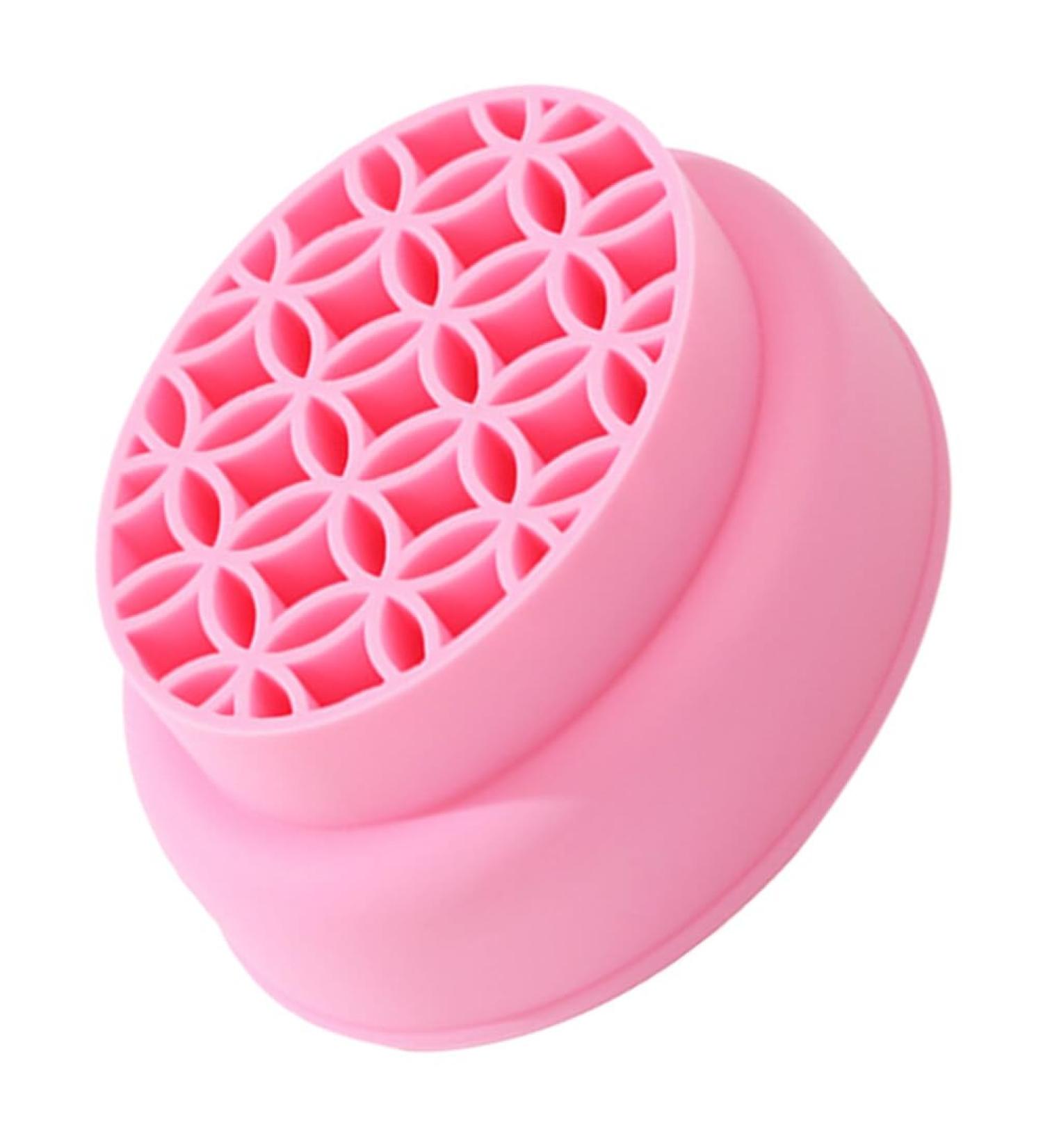 FOMIYES Makeup Brush Cleaning Mat with Brush Drying Holder Silicone Makeup Brush Cleaner Brush Cleaning Pad Cleaning Bowl for Makeup Pink - Buy Online on GoSupps.com