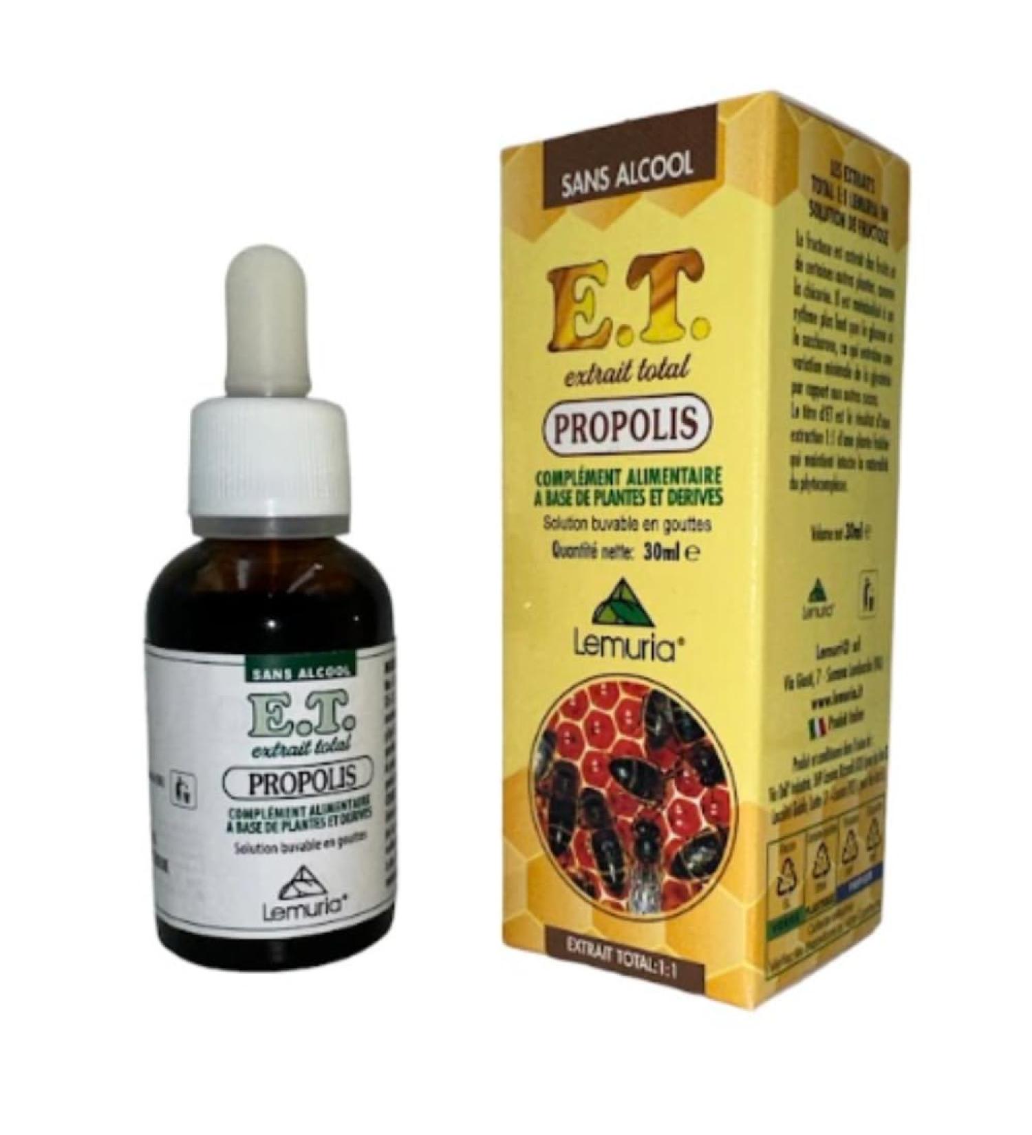 Lemuria - Propolis Forte E.T. - Useful against sore throats and colds - 100% natural food supplement - 100 ml - Alcohol and lactose free - Vegan - Made in Italy - Buy Online on GoSupps.com