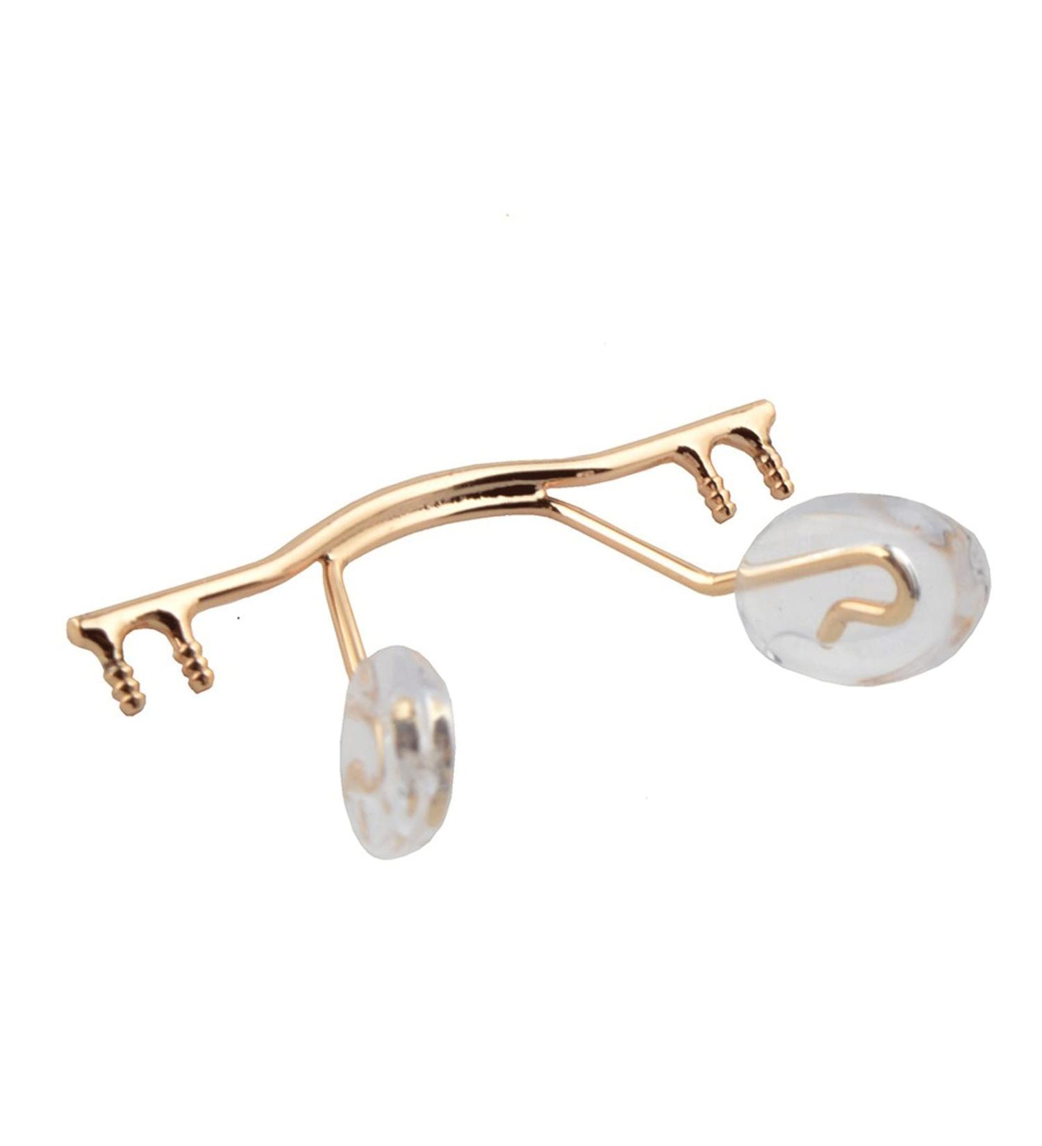10 Pack Stainless Steel Glasses Nose Brackets with Edgeless Nose Pads - Gold | Perfect for Glasses Repair - International Shipping - Buy Online on GoSupps.com