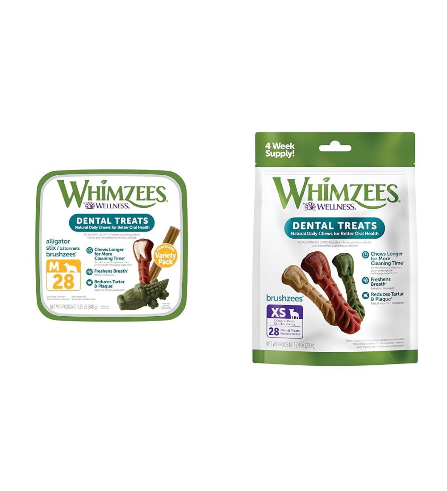 Whimzees 330048 Natural Variety Value Pack Medium or/Whgr/Wh 29.6 oz 1Piece Vegetable Medium & Natural Grain Free Long Lasting Dental Dog Treats Daily Use Packs Extra Small - Buy Online on GoSupps.com