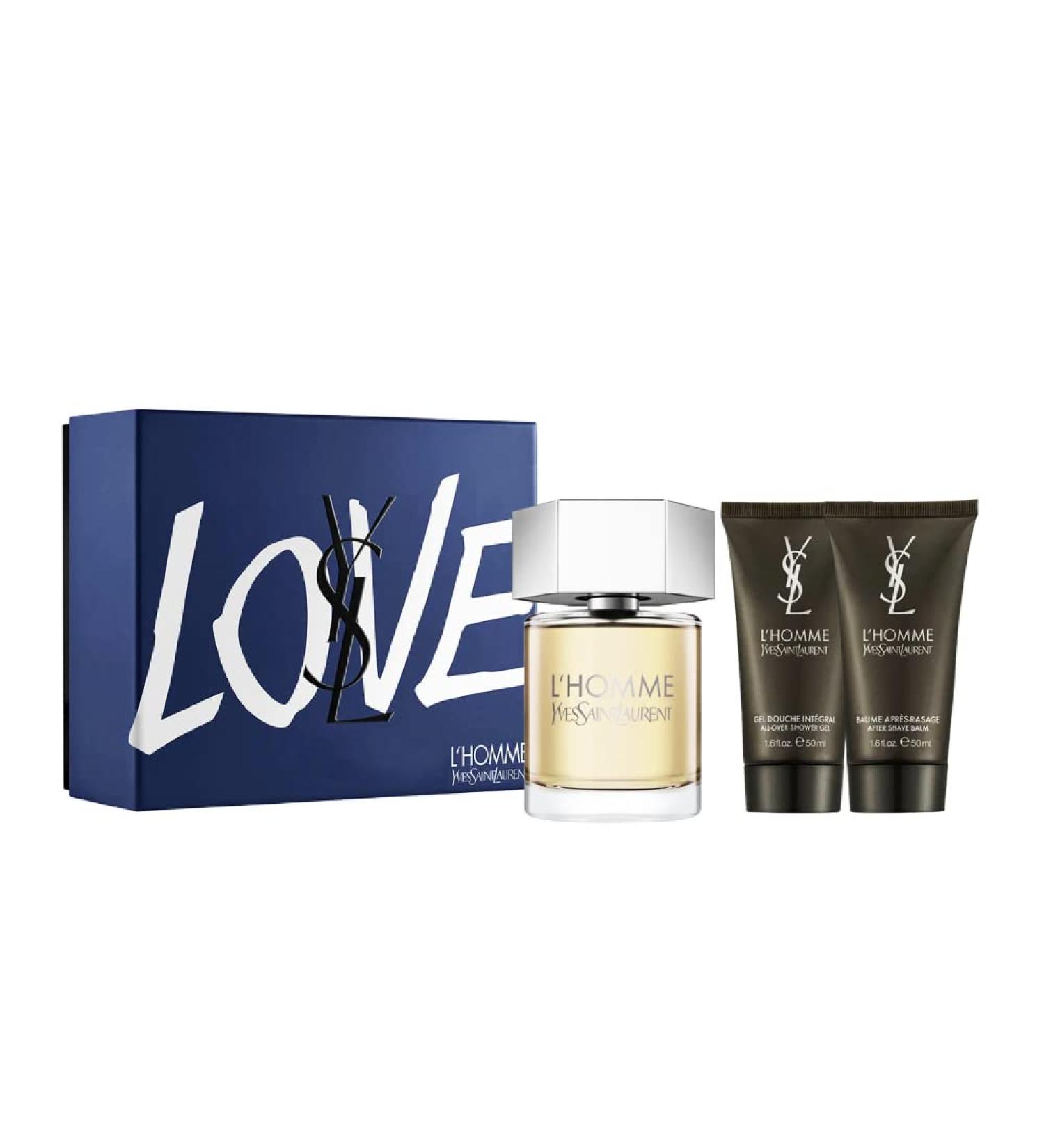L'homme Yves Saint Laurent By Yves Saint Laurent | 3 Piece Gift Set - 3.3 Oz Eau De Toilette Spray 1.6 Oz All - Over Shower Gel 1.6 Oz After Shave Balm | Fragrance For Men - Buy Online on GoSupps.com