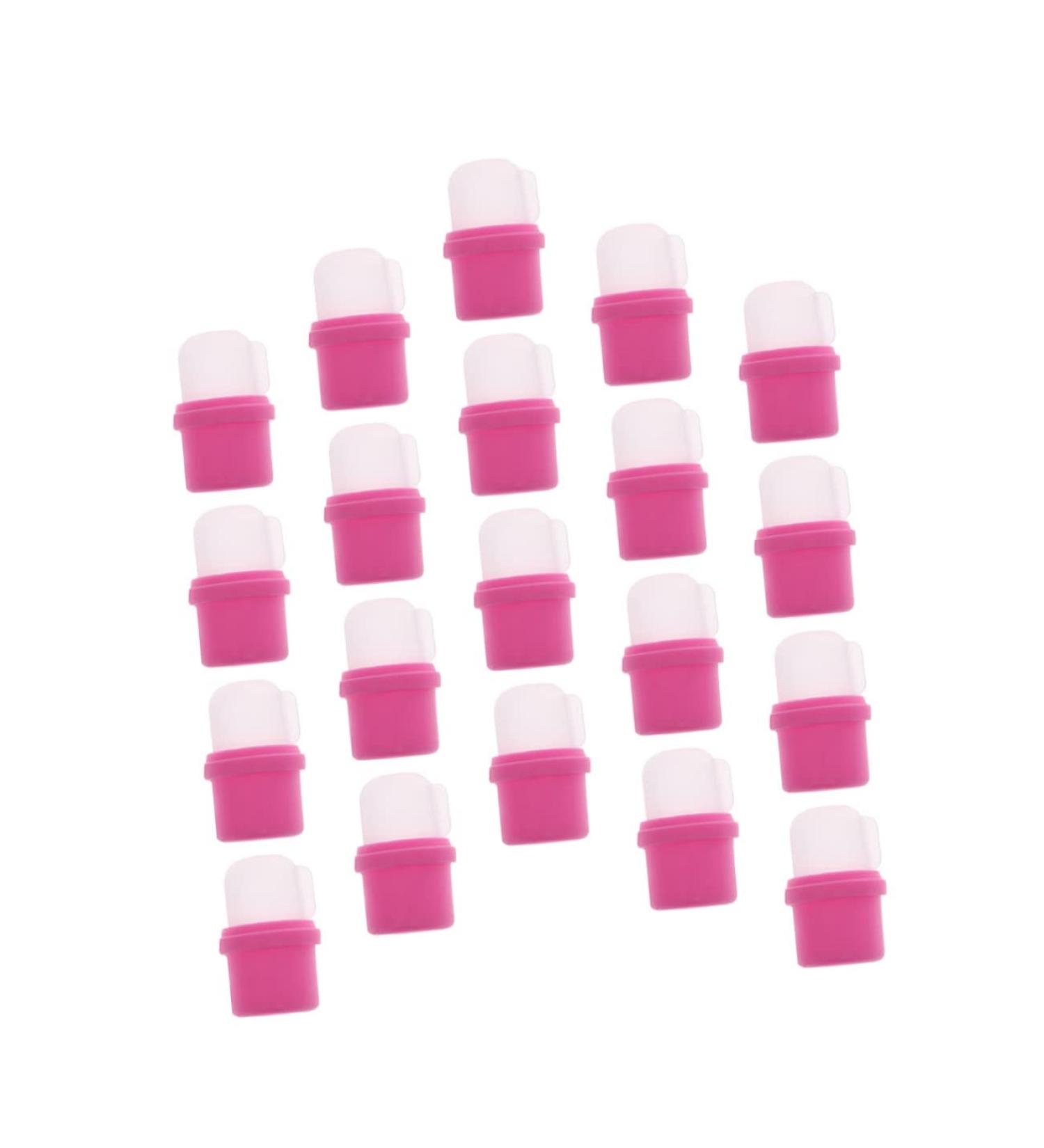 Set de 20 Couvre-ongles Dissolvants pour Vernis Taille Unique Rose Portable et R utilisable pour Manucure Domicile et Retrait de Faux Ongles - Buy Online on GoSupps.com