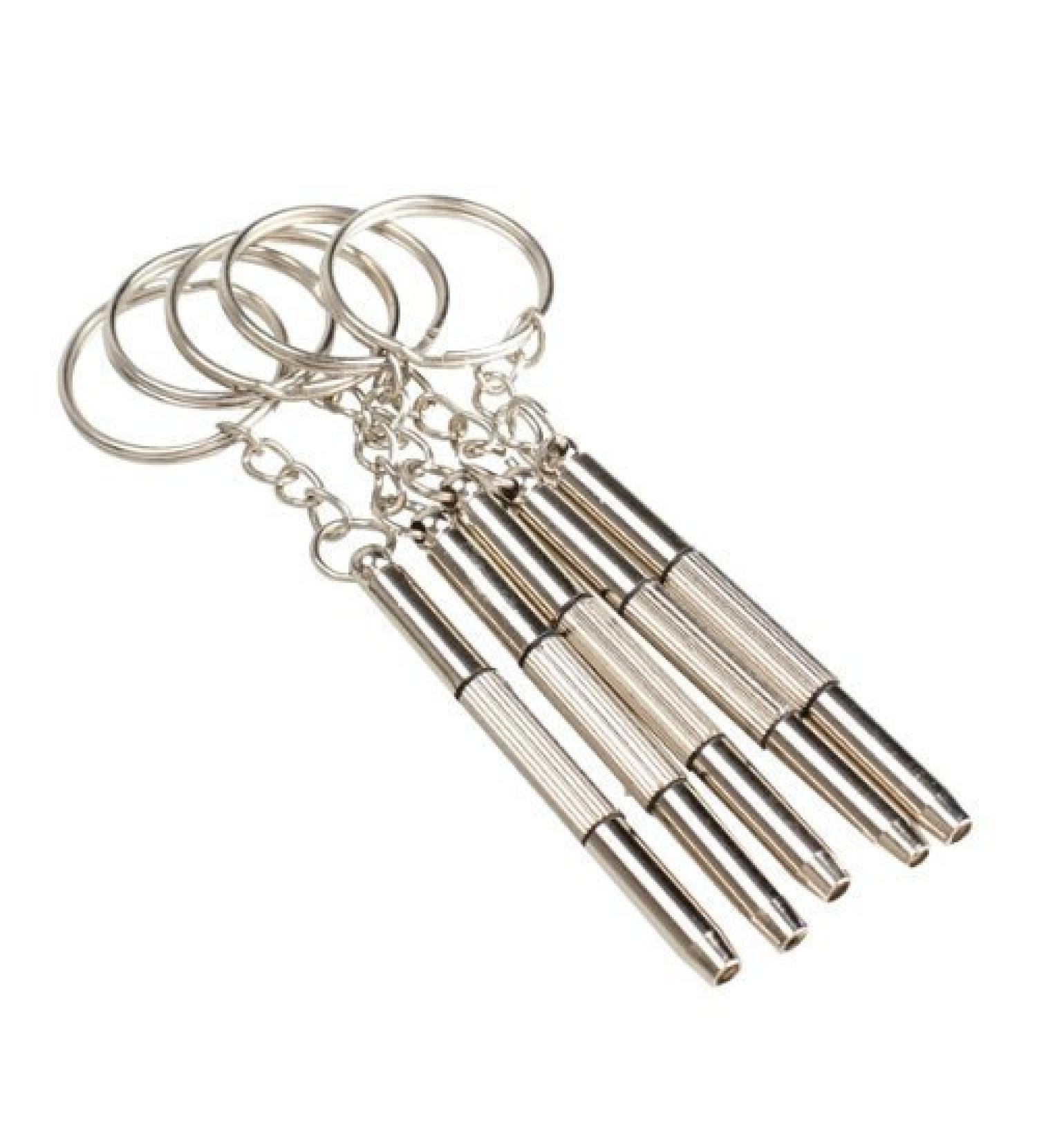 Torontoo Pack of 5 3in1 Screwdriver Keychain Eyeglass Repair Tool